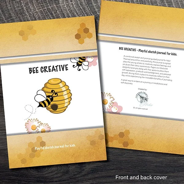 Honey bee themed Children's sketch journal