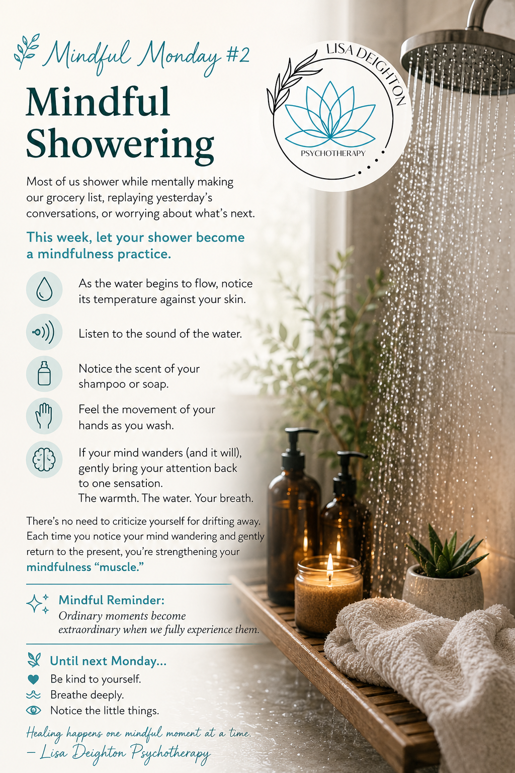 🌿 It’s Mindful Monday Mindful Showering