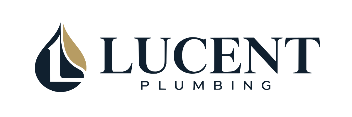 Lucent Plumbing official navy and gold logo