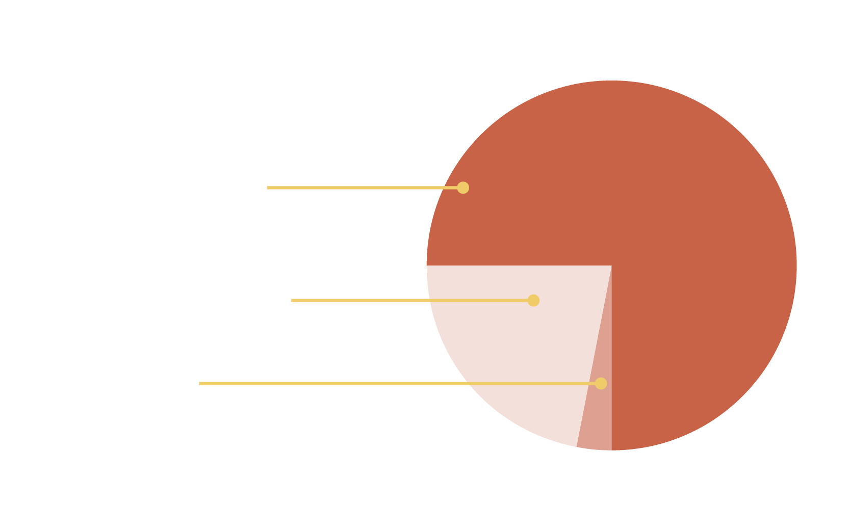 Pie chart showing sources of expenses with the following percentages: Program services 75%; General management and administration 22%; Fundraising 3%