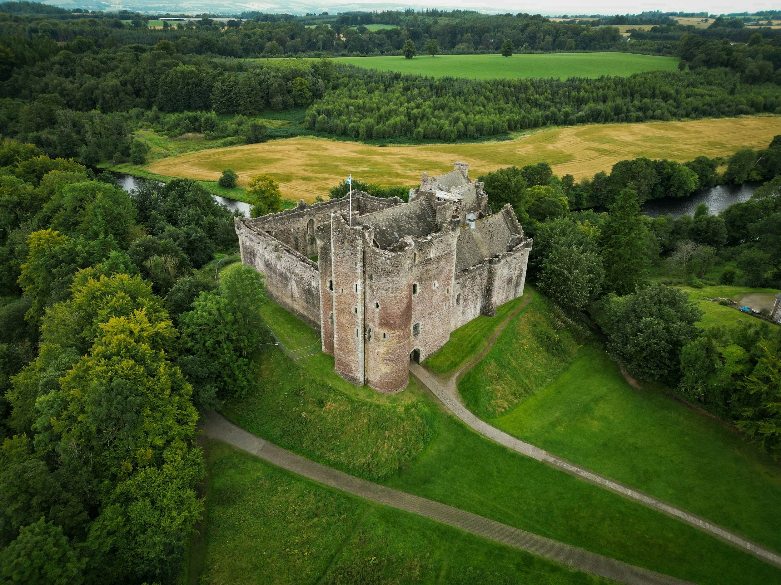 Doune Castle, near Stirling, is a remarkably intact 14th-century castle