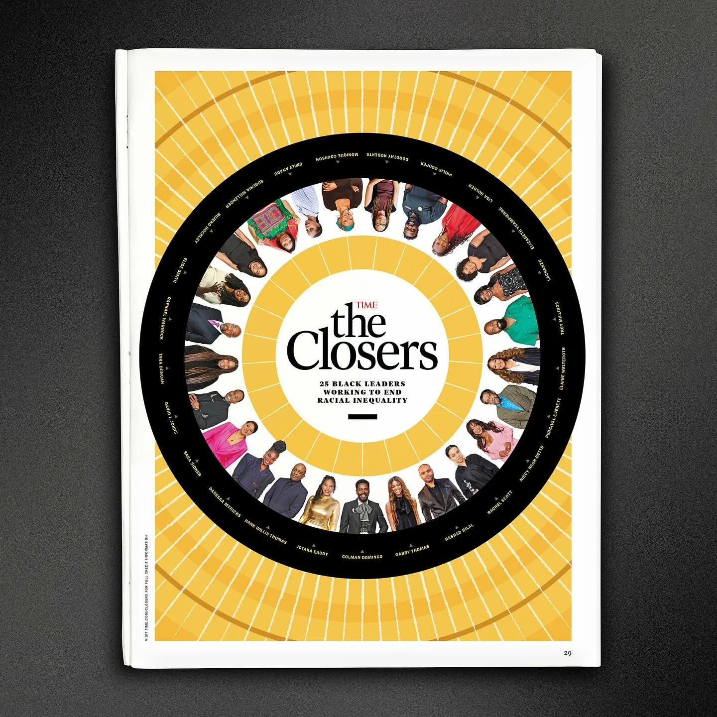 The Closers
25 Black leaders working to end racial inequality
@Time
Domingo photo by @campbelladdy 
&mdash;
#graphicdesign #design #magazine #magazinedesign #editorialdesign #creative #printdesign #layoutdesign #artdirection #creativedirector #typogr