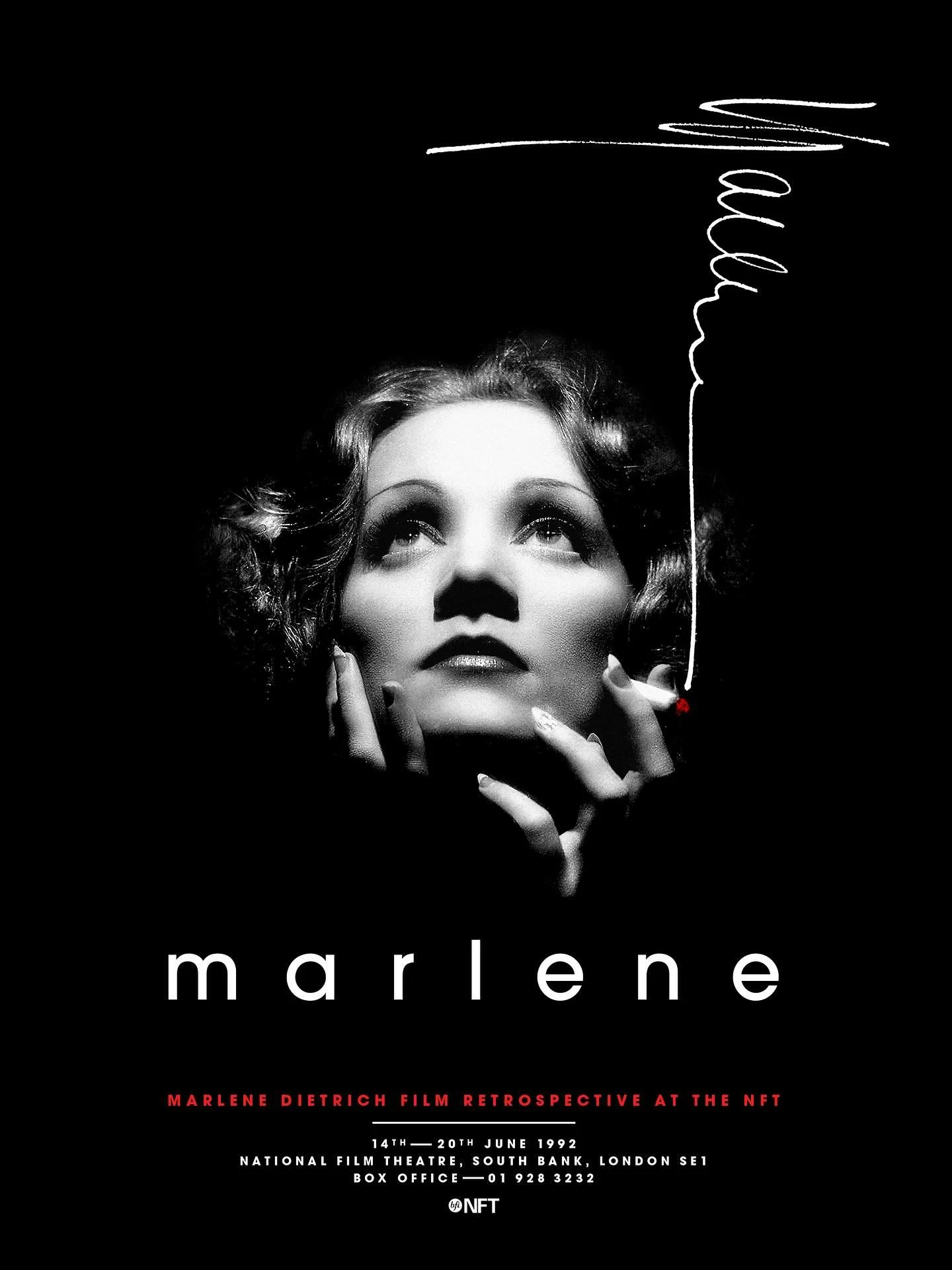 Marlene Dietrich retrospective at the National Film Theatre poster.
First year college project, 1992.
&mdash;
#graphicdesign #design #poster #posterdesign #movieposter #movieposterdesign #creative #printdesign #artdirection #creativedirector #typogra