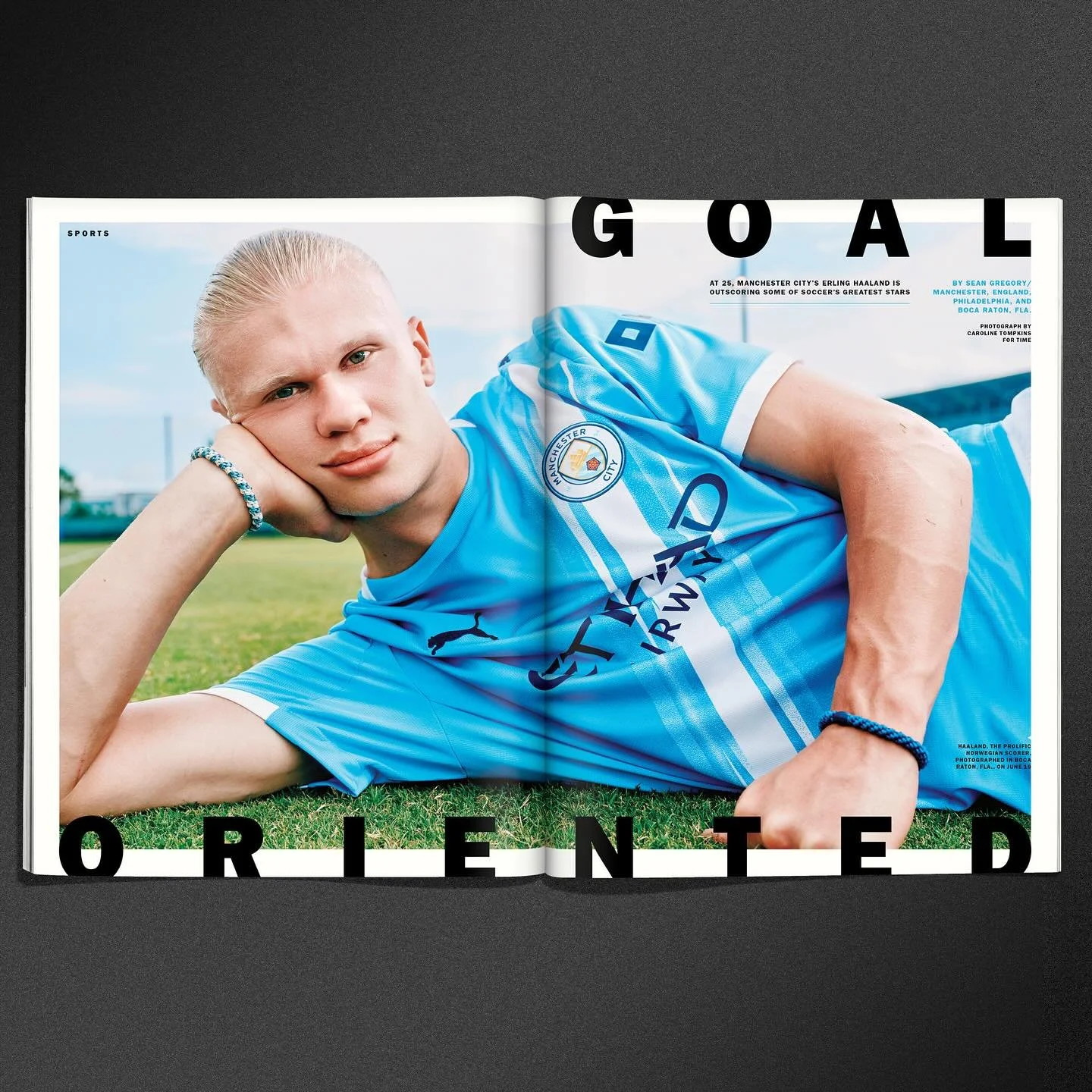 Goal Orientated
with @erling
for @time
Photograph by @cahlinetompkins
&mdash;
As a Liverpool supporter, this one was painful to work on, so I made sure every measurement and color tint in the layout is a multiple of (unlucky) 13. 😏😈😇⚽️
Read the fu