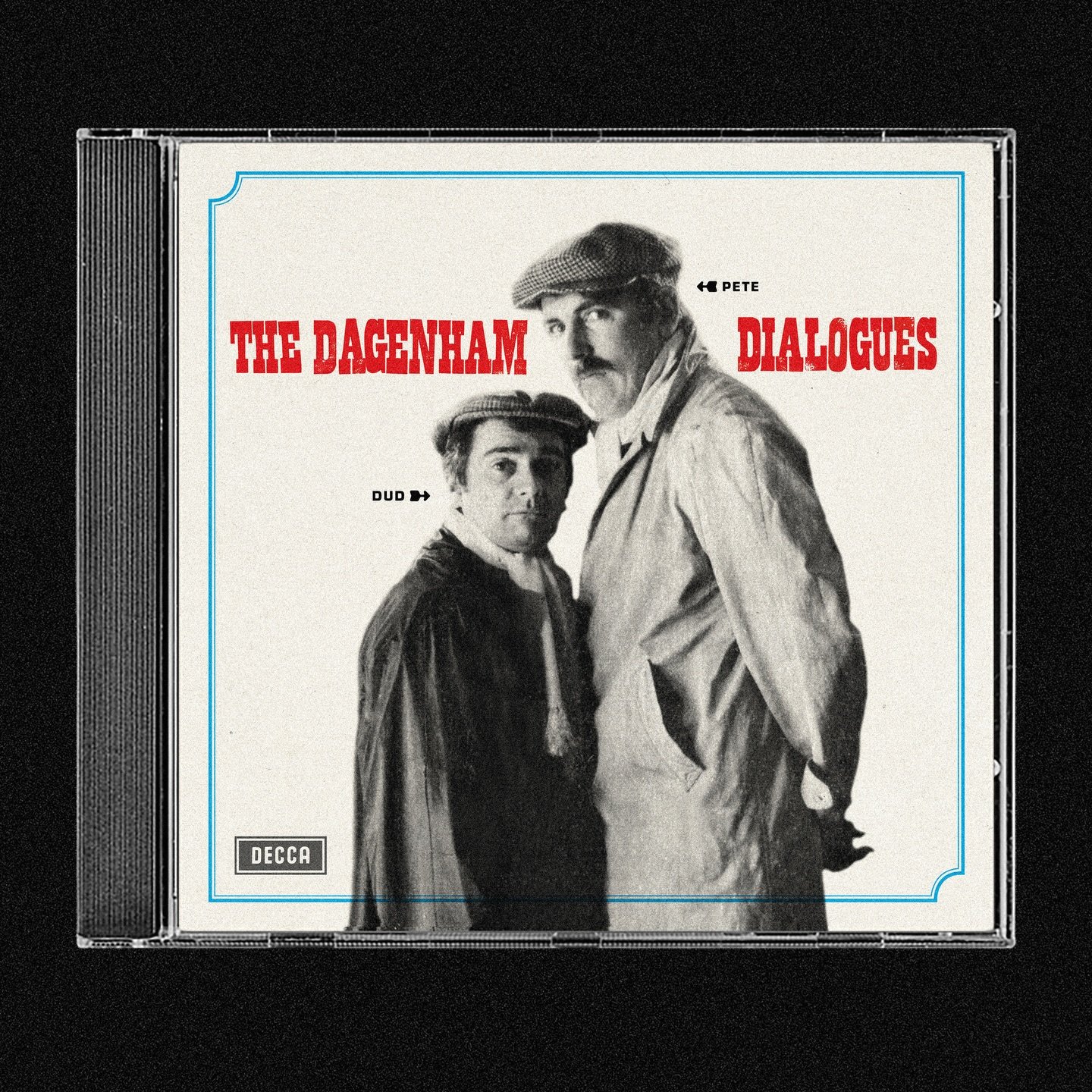 Peter Cook and Dudley Moore &ndash; The Dagenham Dialogues. 
CD packaging, 2004ish. 
&ldquo;Nothing like a nice cup of tea&rdquo;
&mdash;
#petercook #dudleymoore #peteanddud #recordcover #cdcover