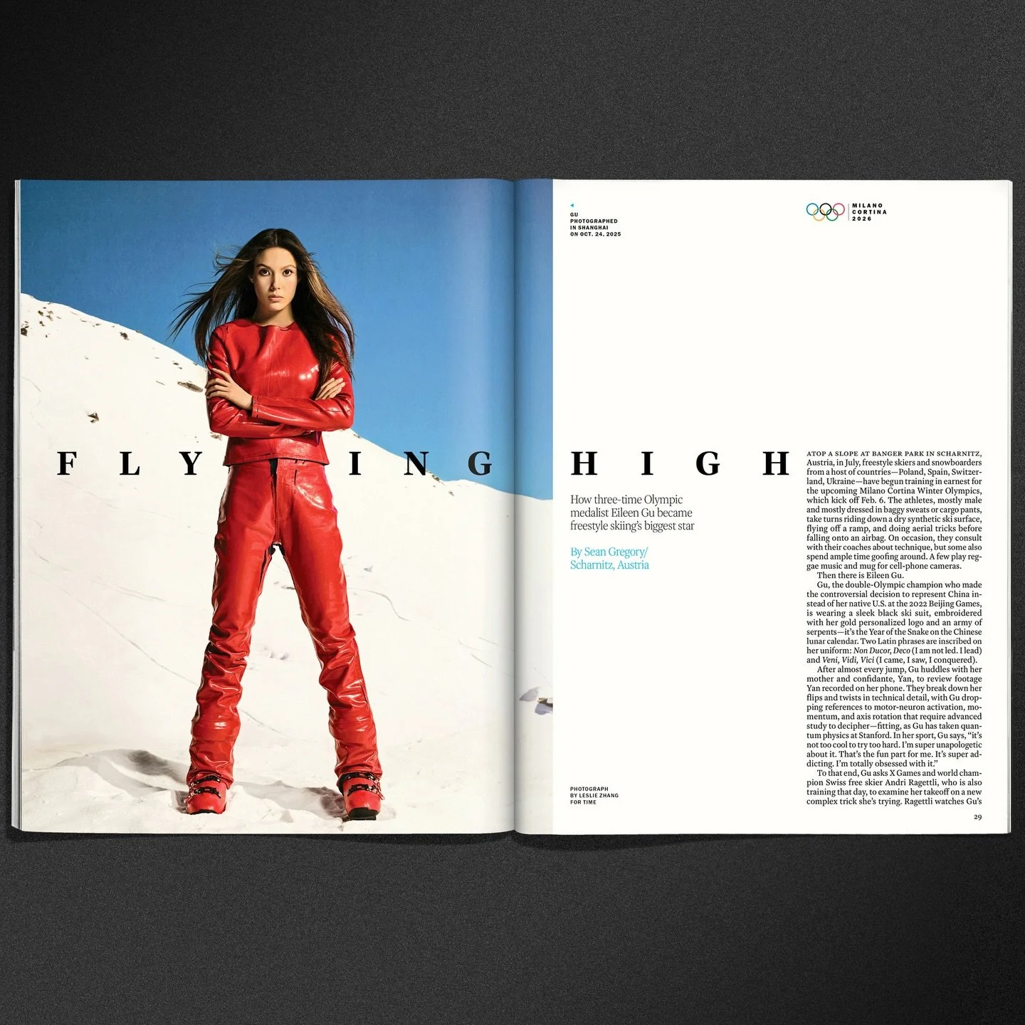 Flying High
featuring Eileen Gu @eileengu
By Sean Gregory @sgregory31
Photograph by Leslie Zhang @lesliezhang1992
for @Time
&mdash;
#graphicdesign #magazinedesign #editorialdesign #layoutdesign #olympics