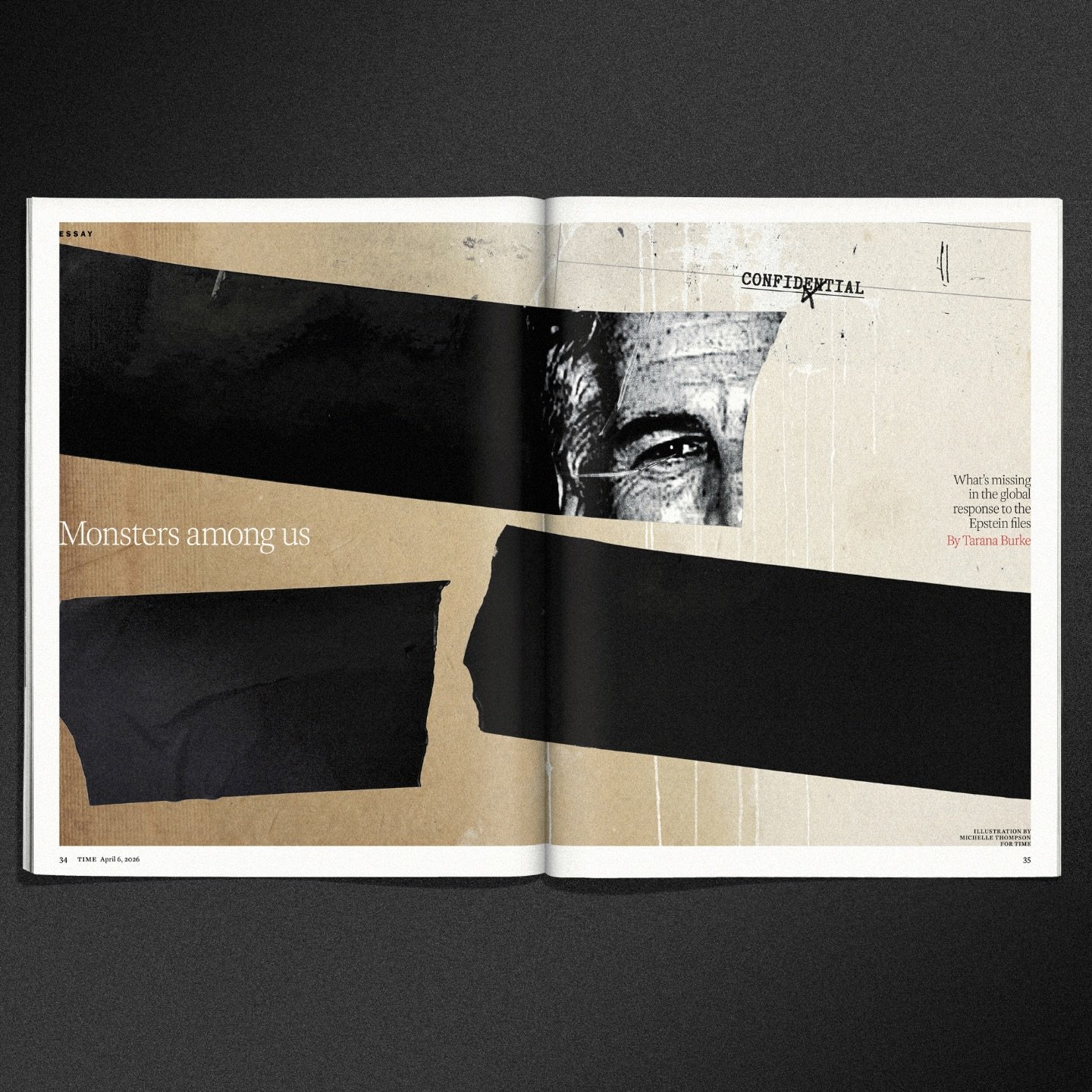 Monsters among us
What&rsquo;s missing in the global response to the Epstein files
By Tarana Burke @taranajaneenFor @Time
Illustration by @mich_tom
&mdash;
#graphicdesign #magazinedesign #editorialdesign #illustration #jeffreyepstein
