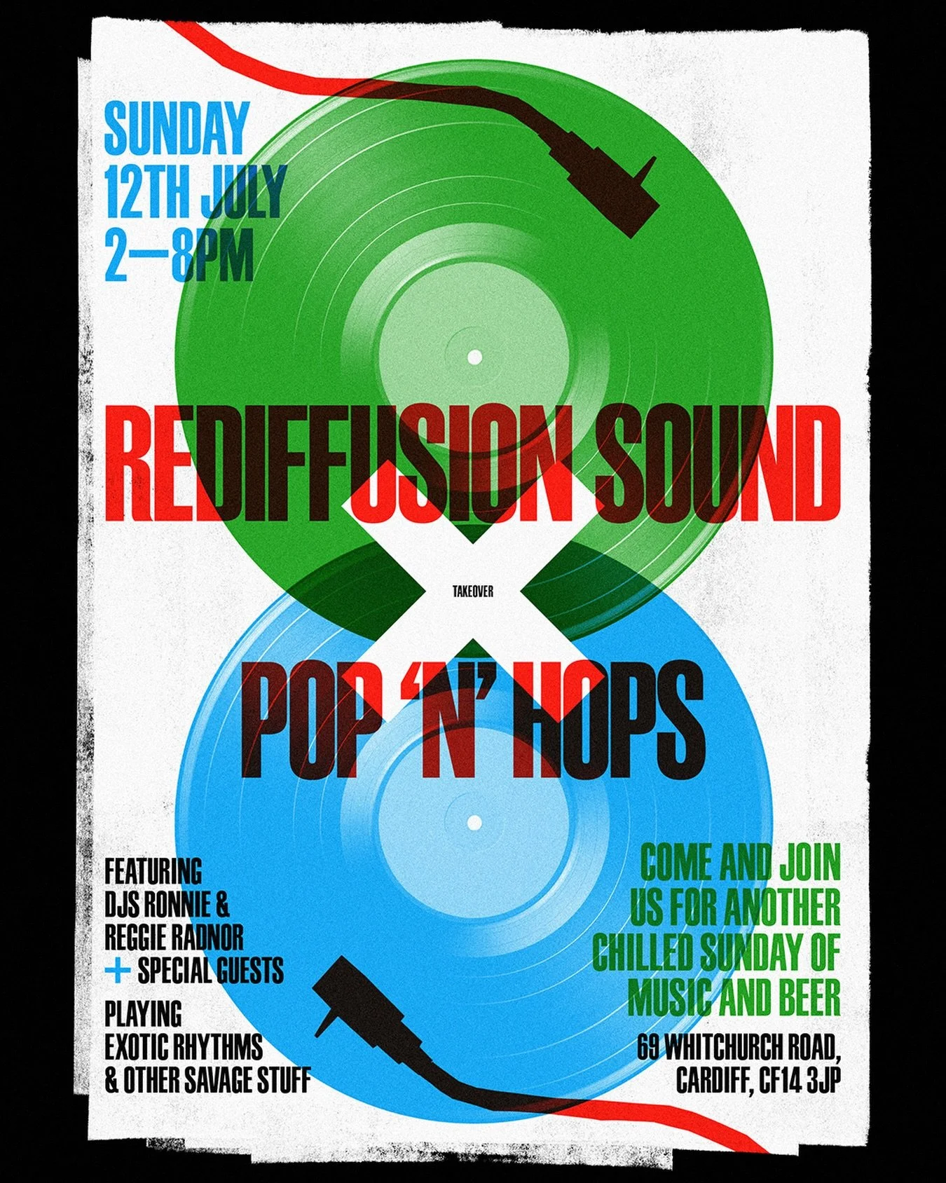 UK/Cardiff friends!

In one month&rsquo;s time, on Sunday 12th July, I&rsquo;ll be DJing with old school mates Seany Nics and Phil Amph at @popnhops. Come along and hear us play exotic rhythms and other savage stuff!

2&ndash;8pm, Sunday 12th July
Po