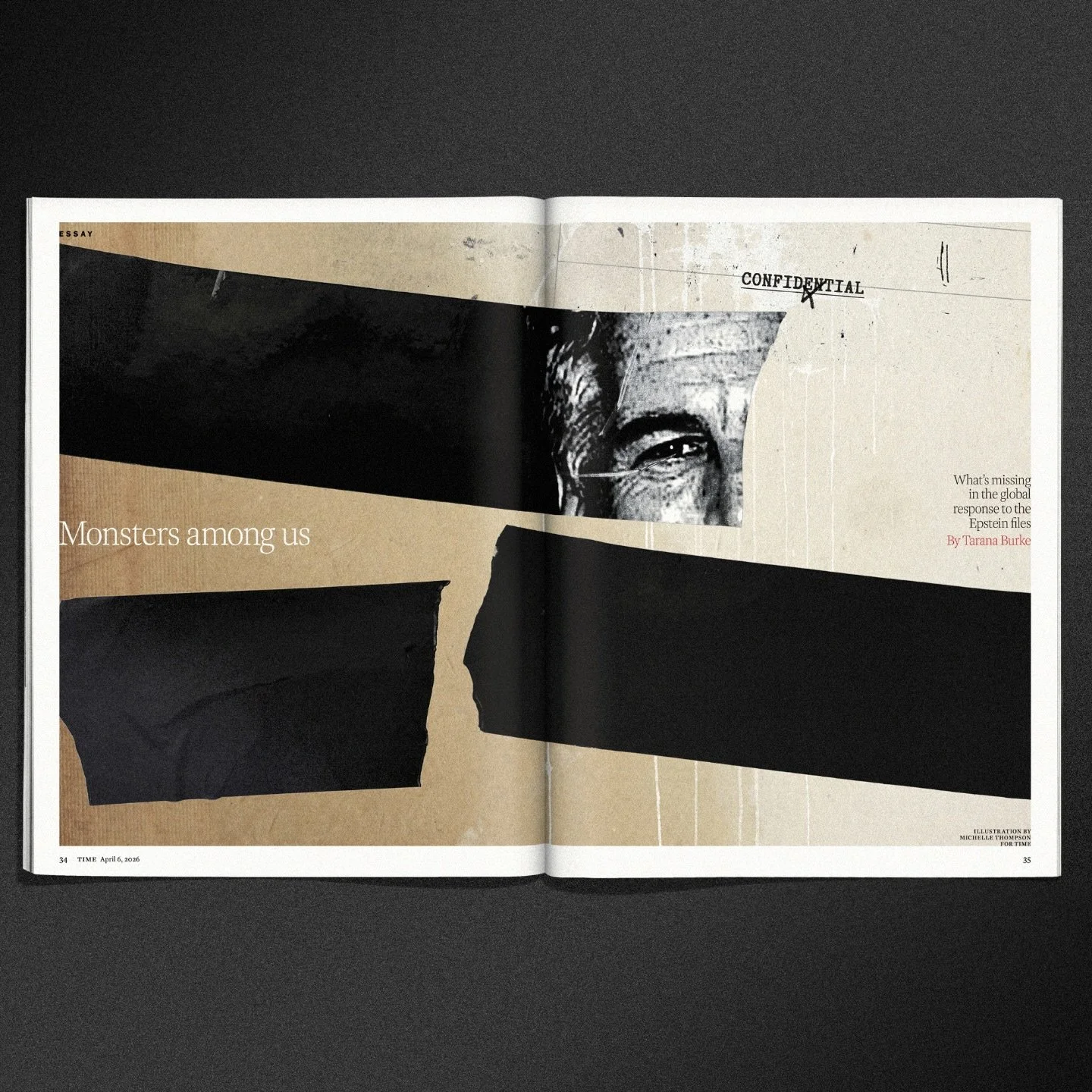 Monsters among us
What&rsquo;s missing in the global response to the Epstein files
By Tarana Burke @taranajaneenFor @Time
Illustration by @mich_tom
&mdash;
#graphicdesign #magazinedesign #editorialdesign #illustration #jeffreyepstein