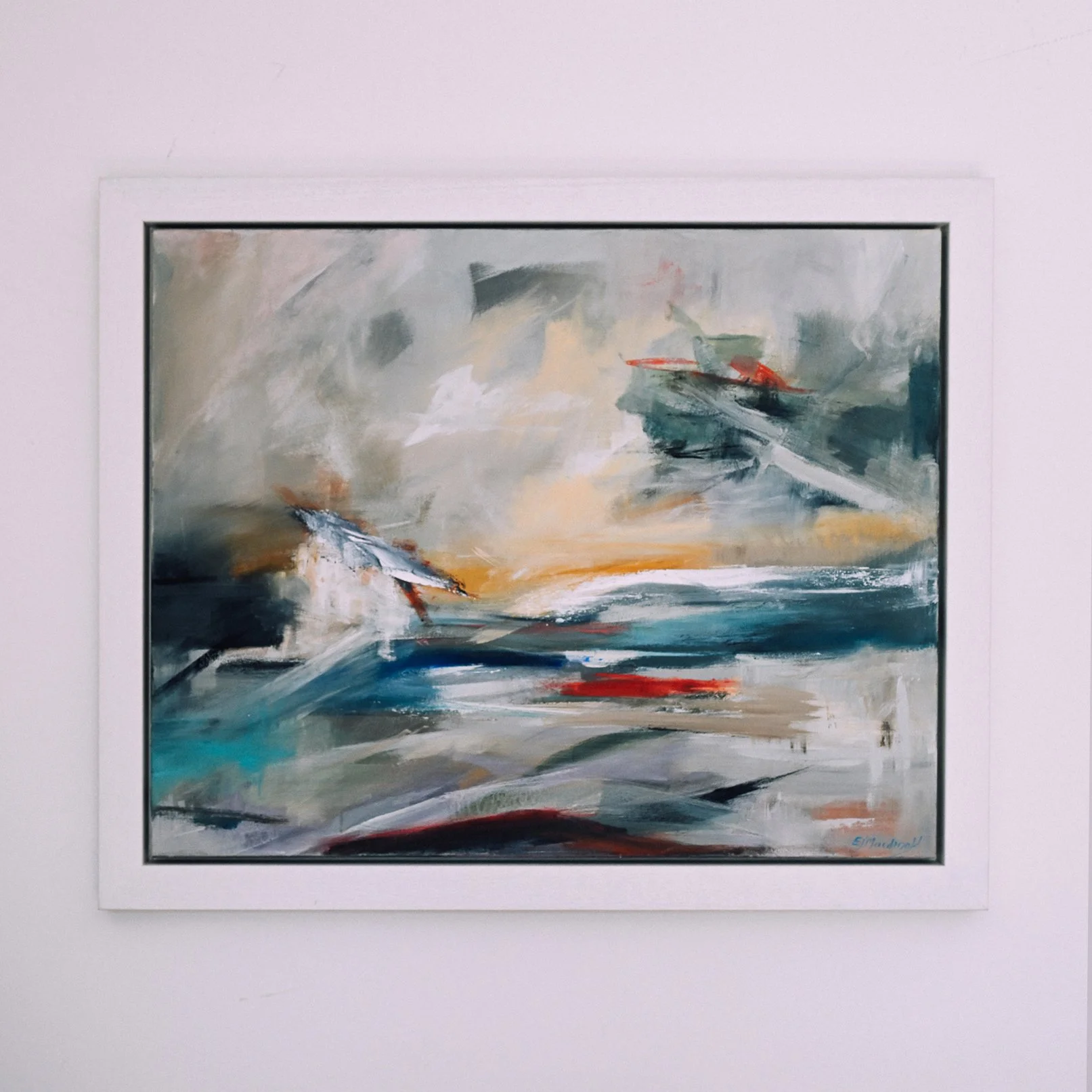 &lsquo;The Way I See It&rsquo; | Acrylic on Canvas | 760 x 960cm (framed 880 x 109cm in a deep white tray frame)

A vibrant explosion of land, sea, and sky! 

Inspired by a dazzling spring drive to Ballycastle, this acrylic piece bursts with the seas