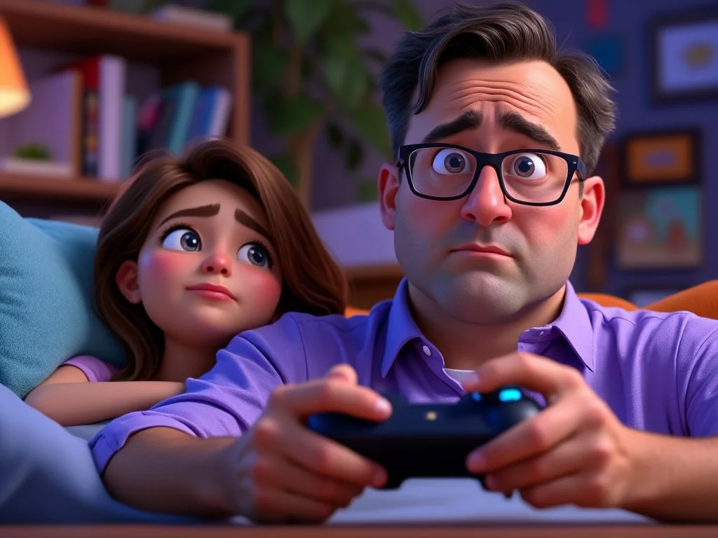 A young man in a suit sitting at a cluttered desk overwhelmed with piles of papers and books, holding his head in frustration. There are stacks of books behind him, a lamp on his right, and a glass of water on his left.