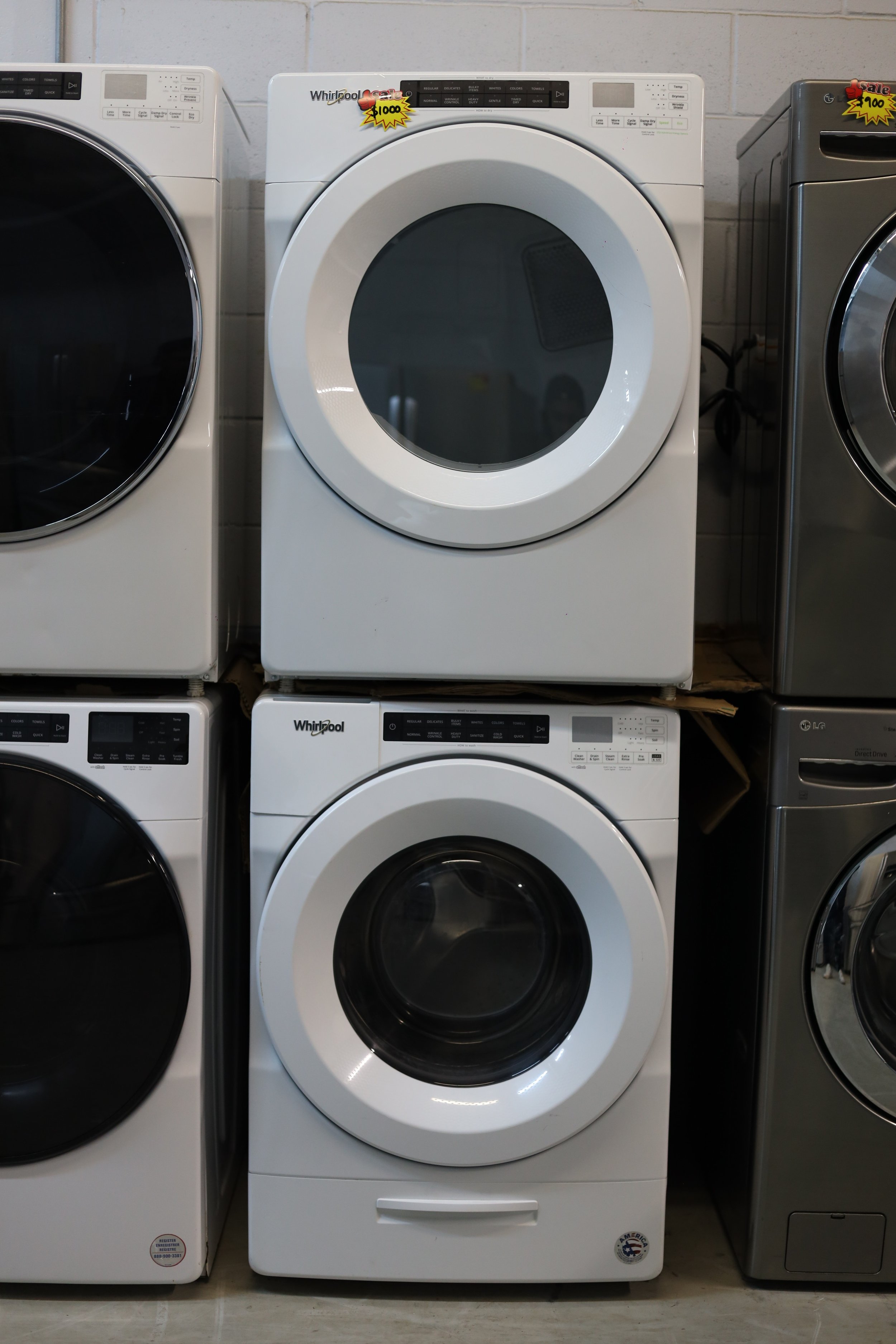 Whirlpool Front Load Washer & Dryer Set 27" – FREE Delivery + 100-Day Warranty!