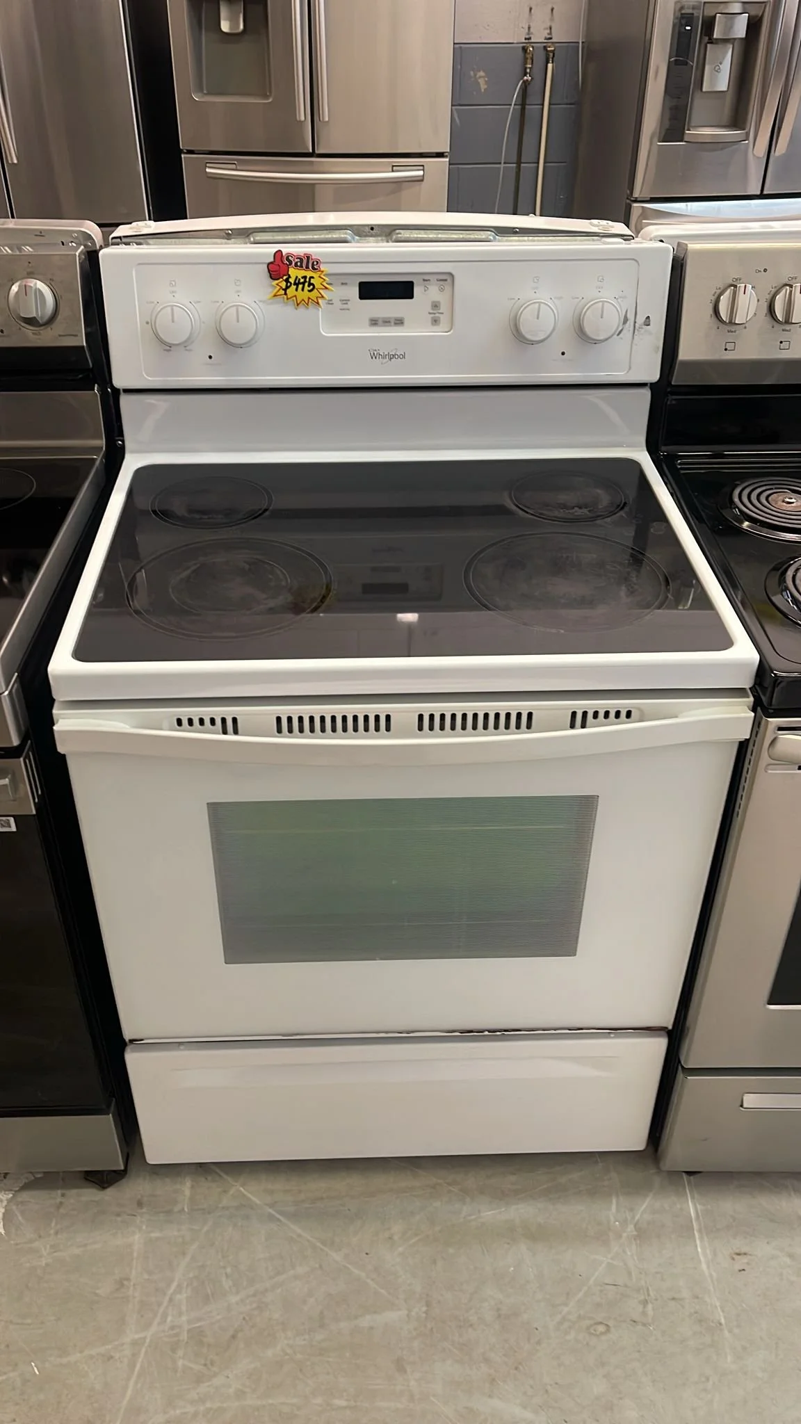 Used Stove white 30" Whirlpool YWFE510S0AW electric