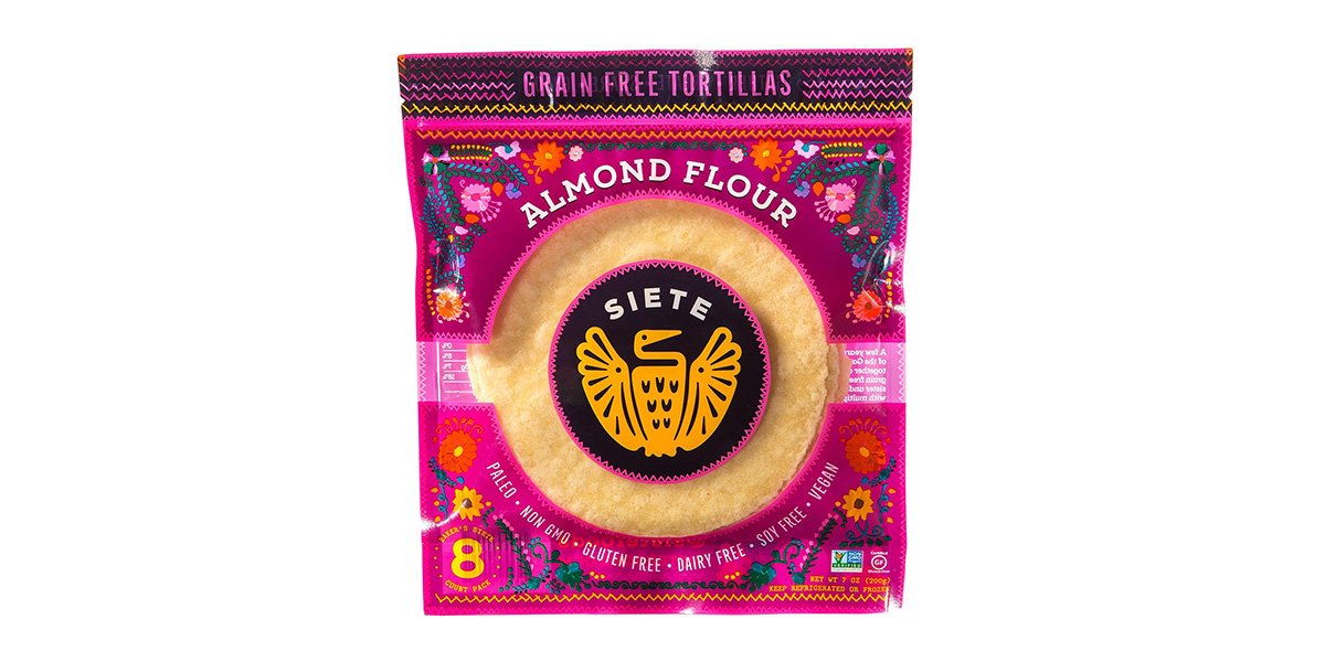 Siete, Paleo &amp; Non-GMO Almond Flour, Grain-Free Tortillas, 7 oz (8 count)