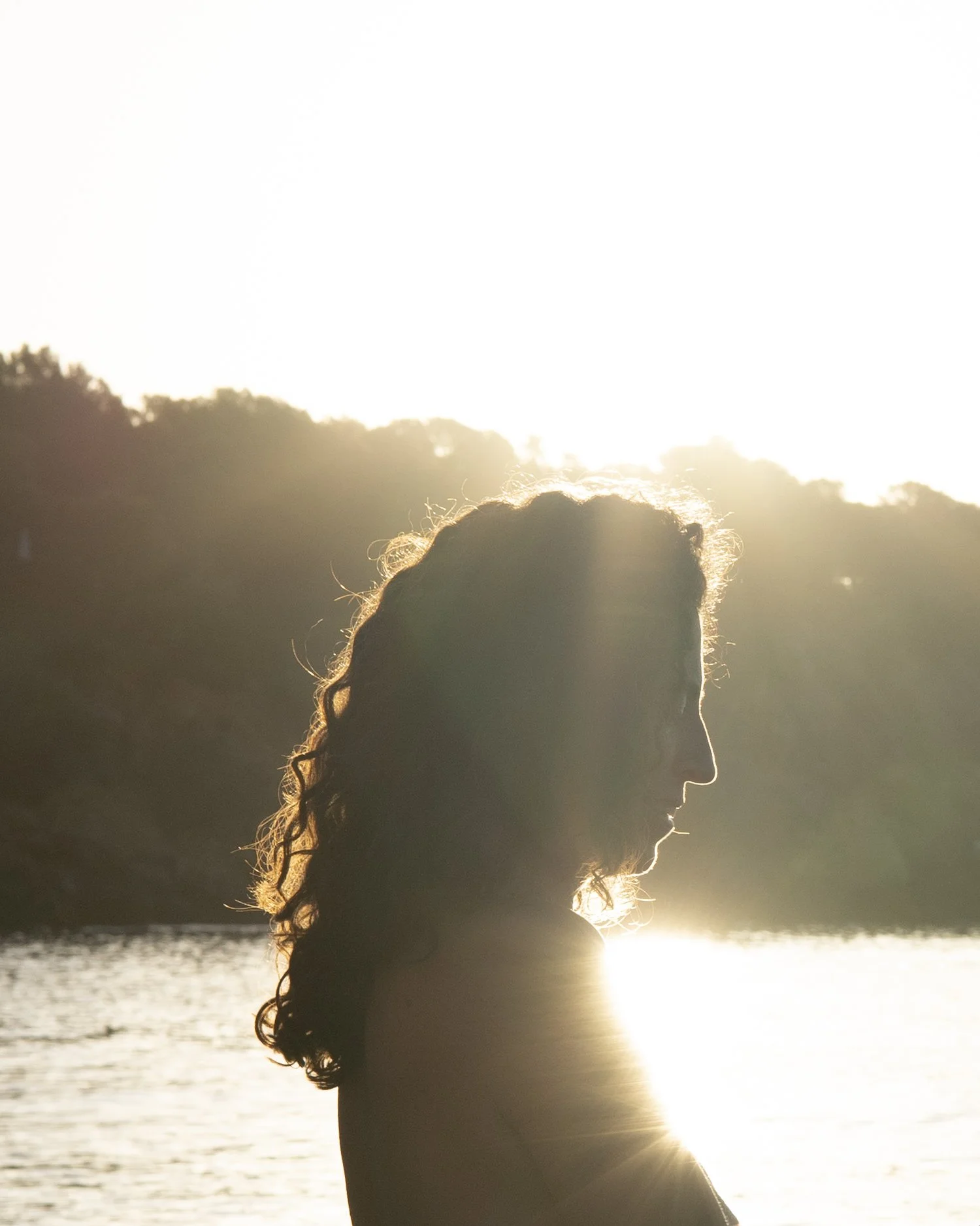 portrait avec le soleil