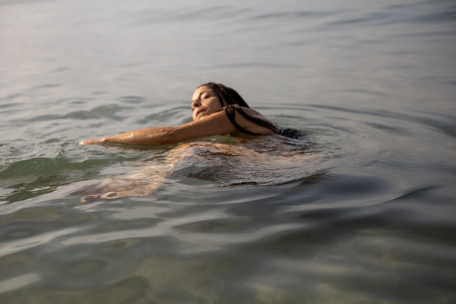 portrait dans la mer