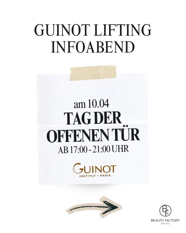 Wir laden euch ein! ✨ 

Erlebt einen ganz besonderen Beauty Abend bei uns 🧚 

Freut euch auf: 
✨ Infos zu unserer neuen Lifting Behandlung 
🤍 exklusives Event-Angebot 
🍵 den besten Matcha aus Passau @matchari.de 
🥗 leckere H&auml;ppchen &amp; Get