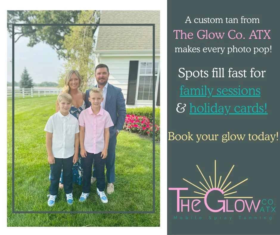 Family photo time is here! A custom tan from The Glow Co. ATX is the perfect accessory! Book your tan today!

📞512-730-1899
www.theglowcoatx.com

 #spraytan #theglowcoatx #libertyhilltx