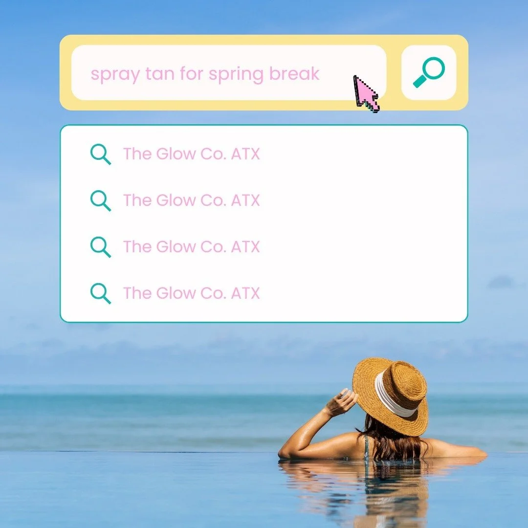 Heading somewhere warm? 🌴
Get the glow before you go ✨ Book your spring break spray tan now with @theglowcoatx 

www.theglowcoatx.com
512-730-1899