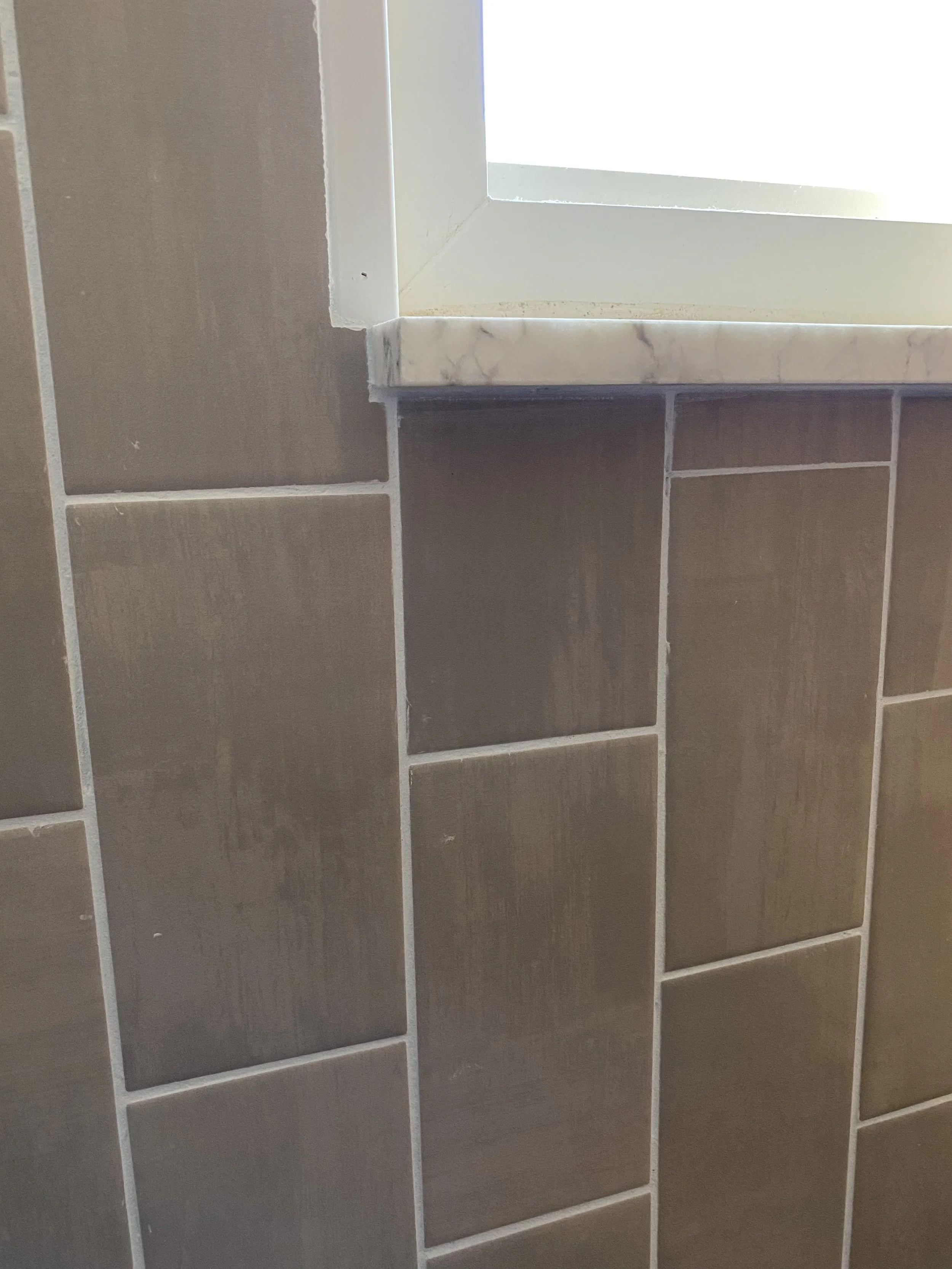 tub and shower tile installation Dayton Ohio modern bathroom remodel clean layout