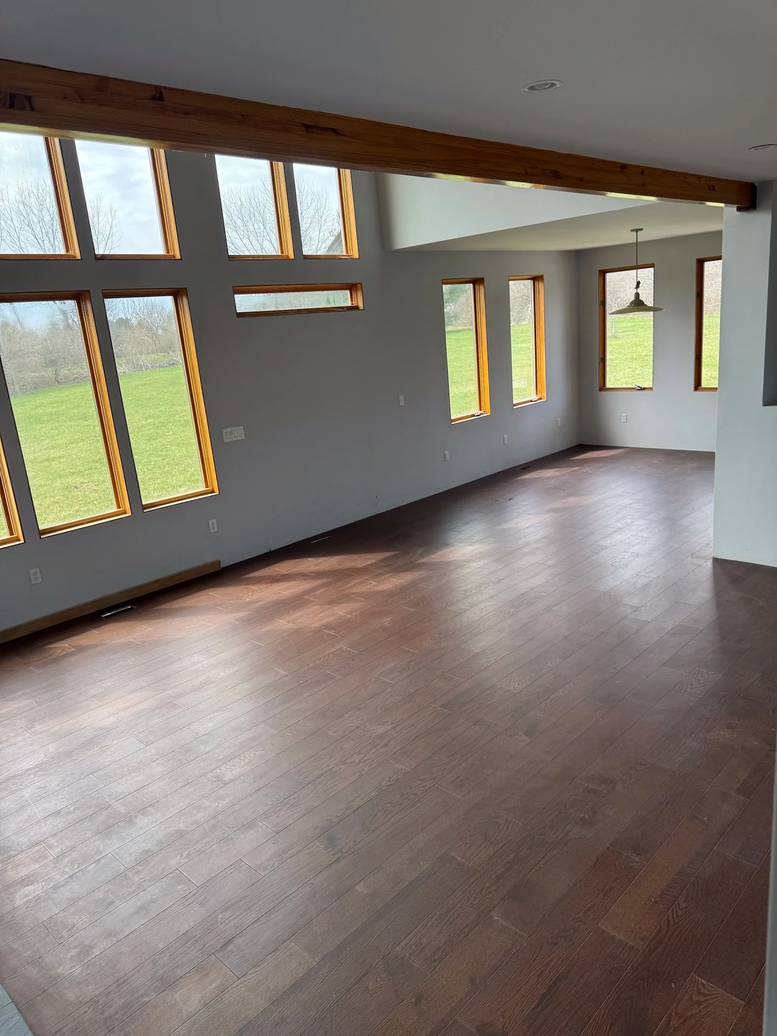 open concept hardwood flooring Dayton Ohio large living space custom floor installation