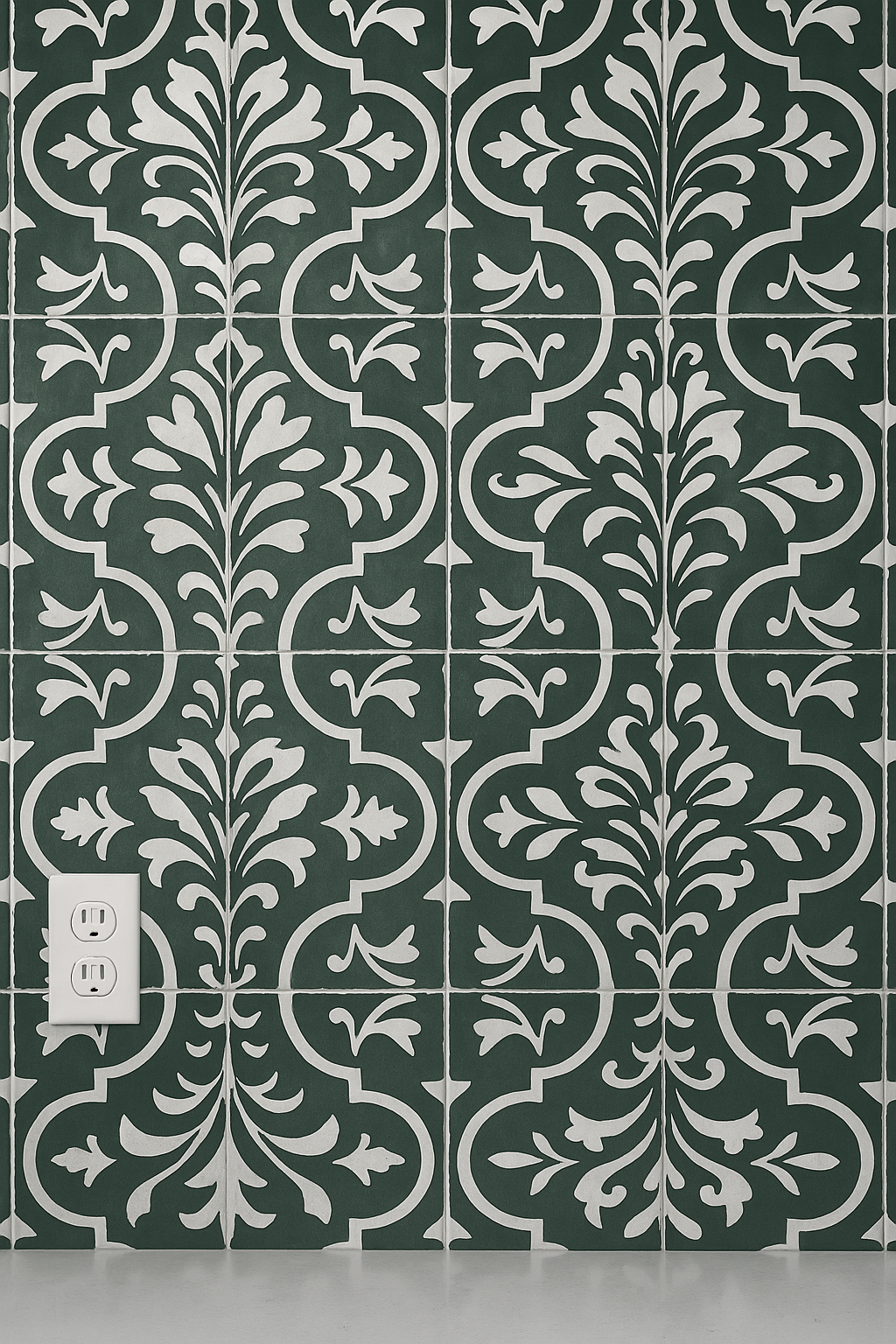 Kitchen backsplash with patterned tile design, custom accent wall installation – Burton Remodel & Repair, LLC – Dayton, Ohio