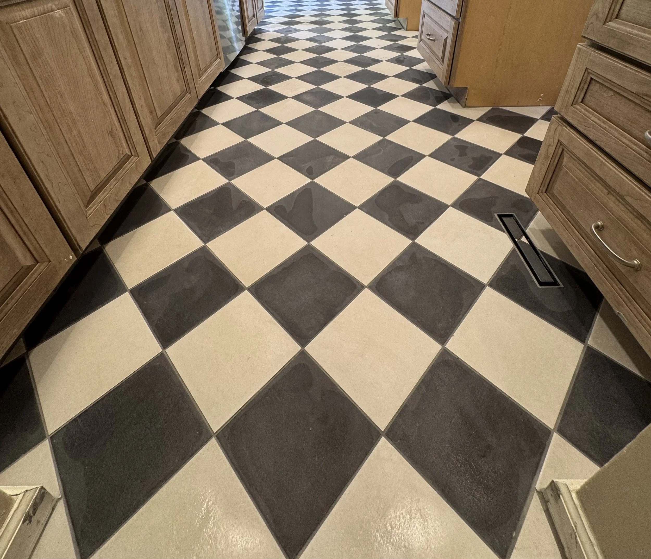 LVT- Checkered Luxury Vinyl Tile 