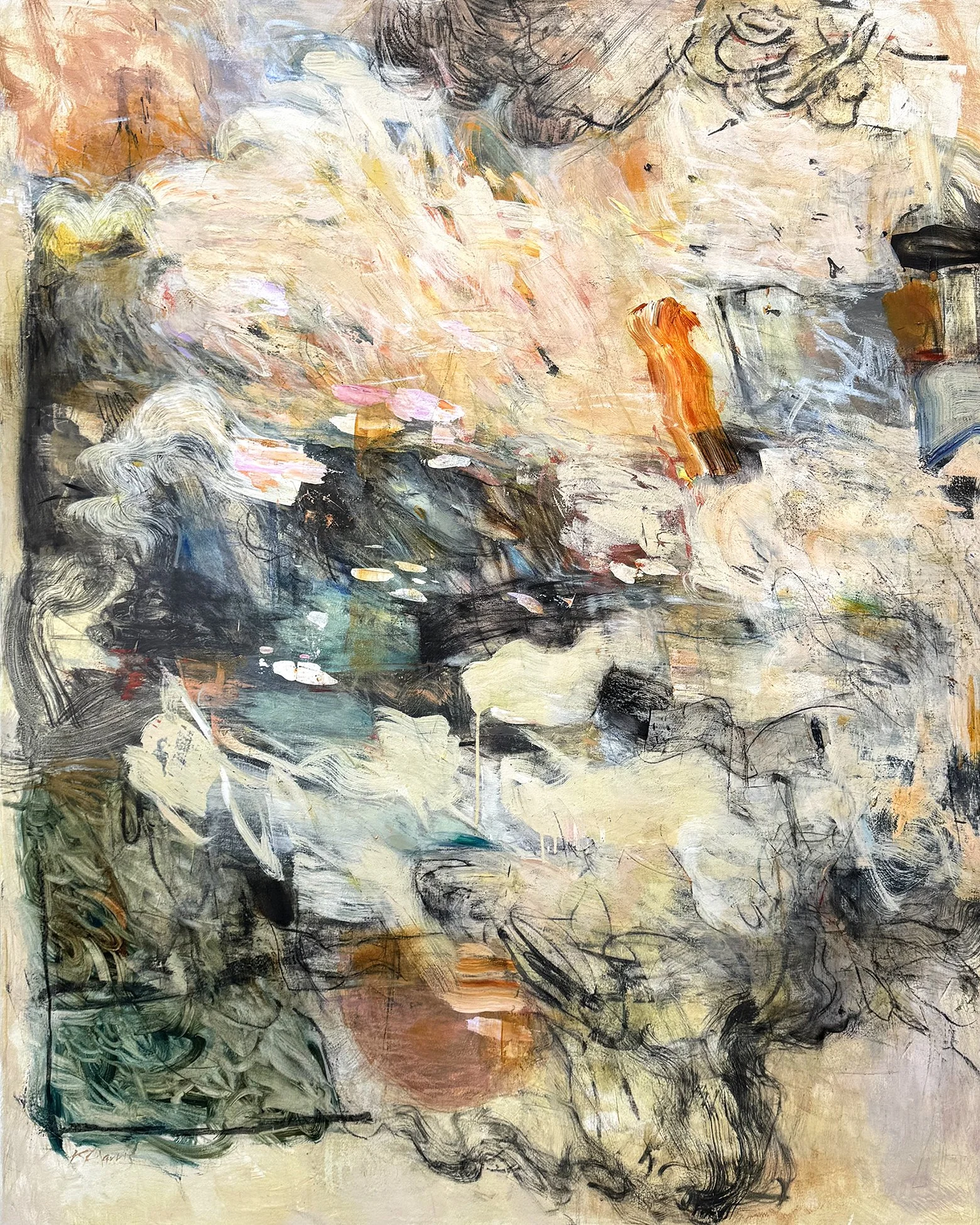 THICK AS THIEVES 60" x 48" 
Mixed media on unprimed Canvas
(SOLD)