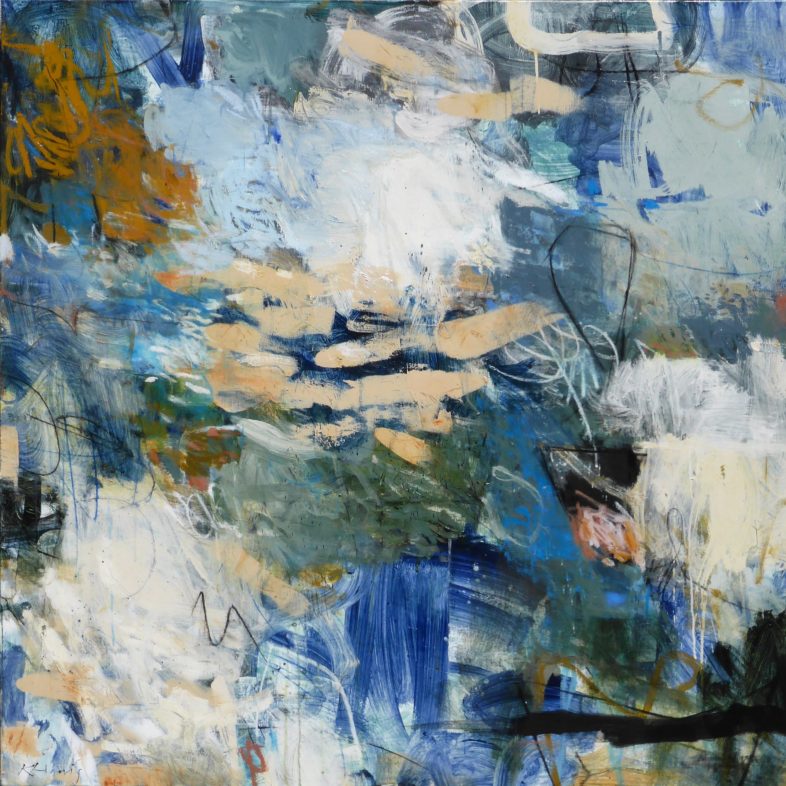 EVERYONE WE'VE EVER LOVED 36" x 36"
Acrylic, plaster & ink on canvas