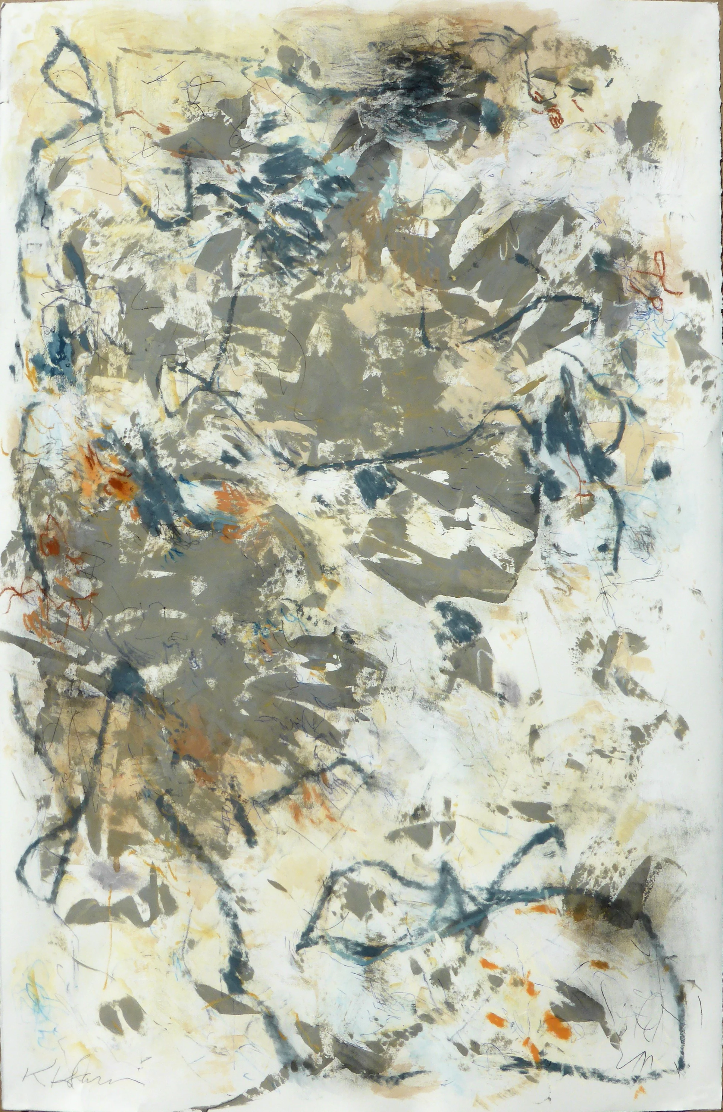 SQUALL LINES 40" X 26"
Mixed media on paper  
(SOLD)