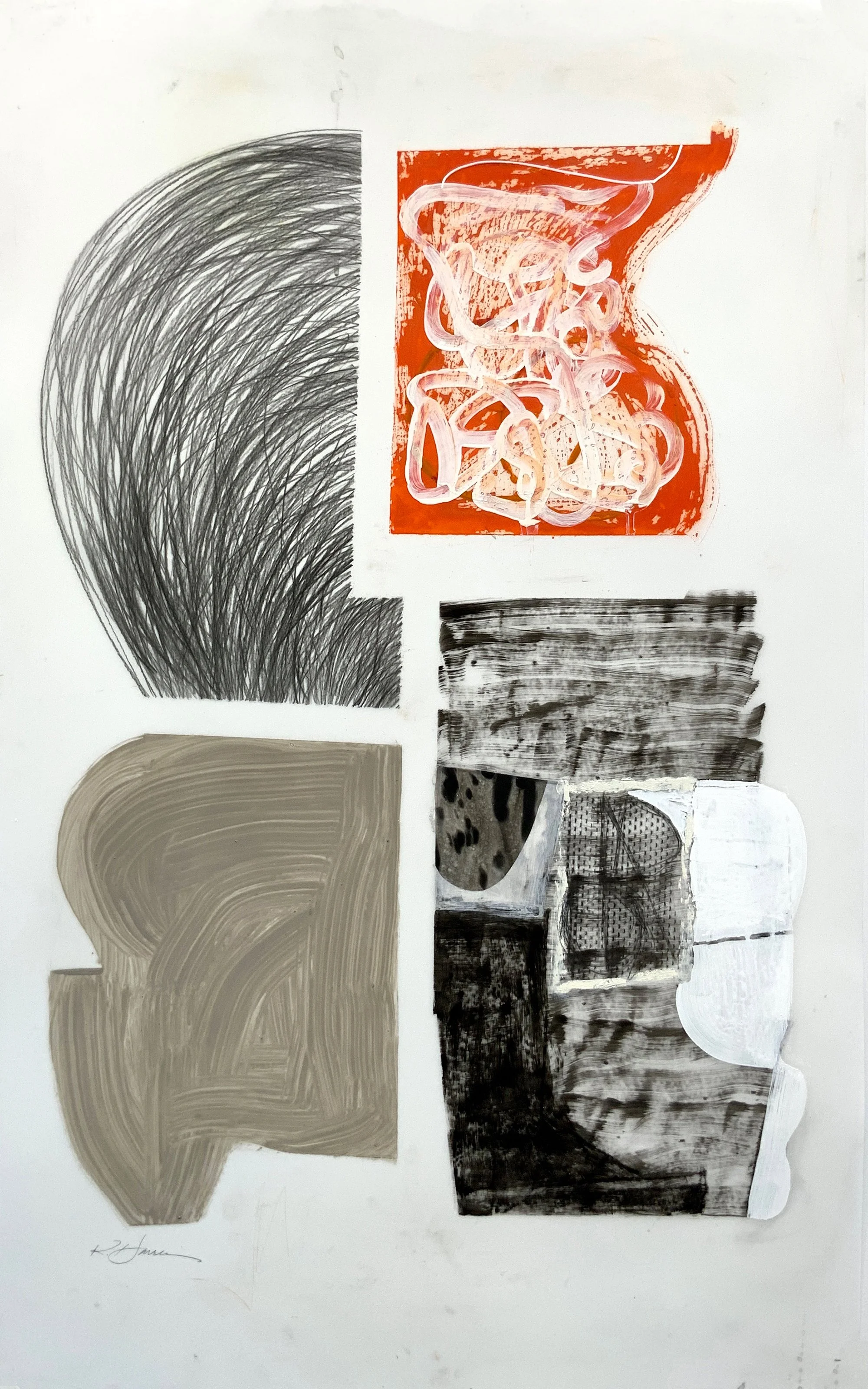 MASTERMIND 40" X 25" 
Mixed media on synthetic paper
(SOLD)