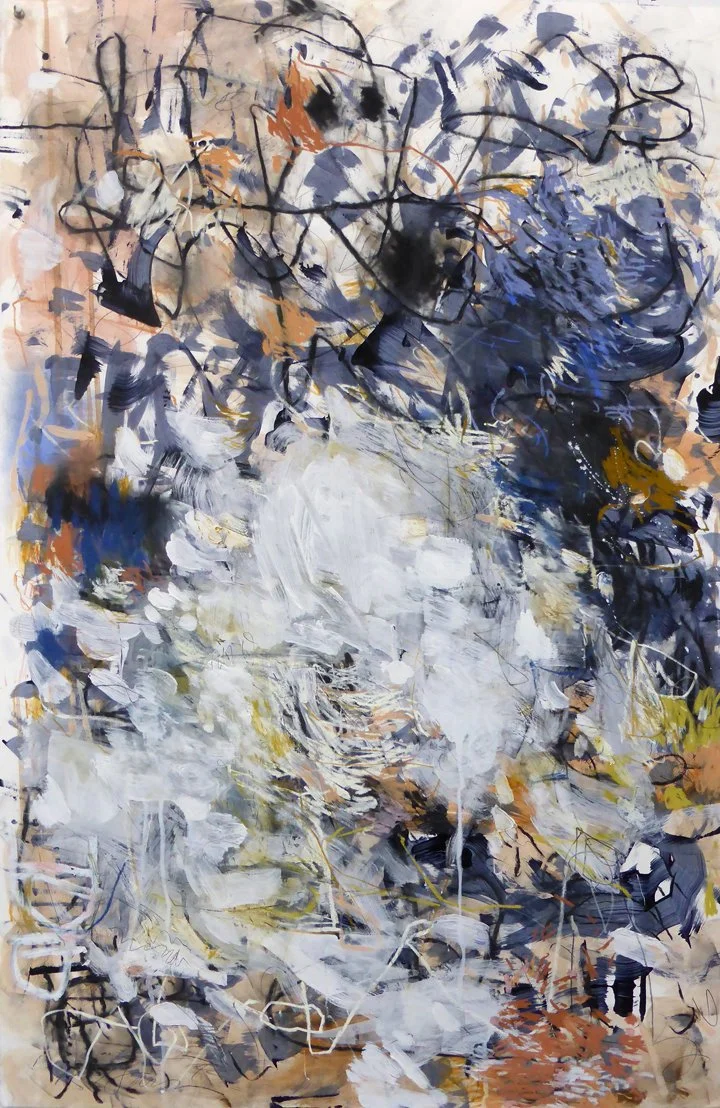 BLUSTERY 40" x 26"
Acrylic, crayon on Arches paper