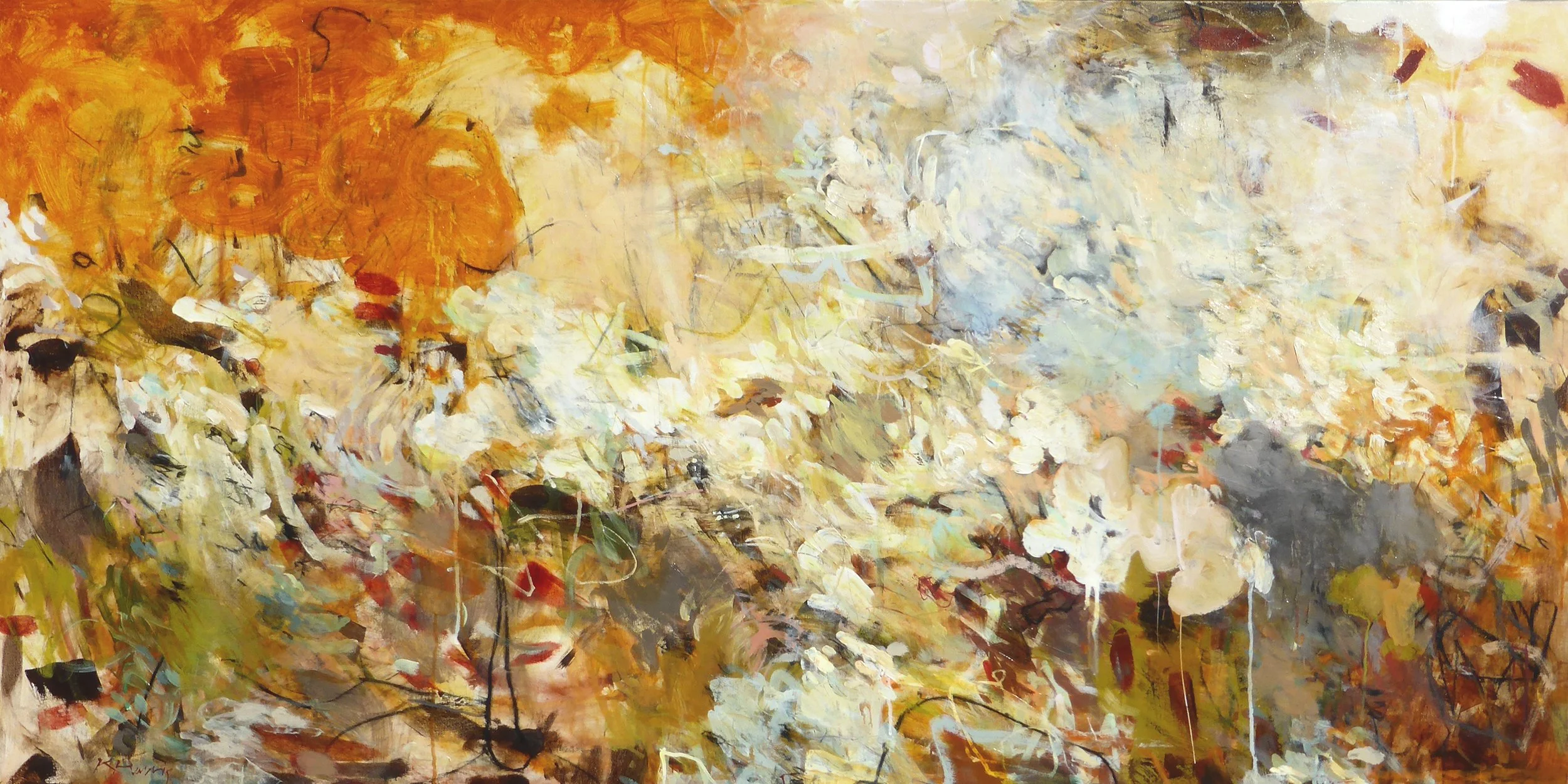 THE RAMBLAS 36" X 72"  
Mixed media on canvas
(SOLD)