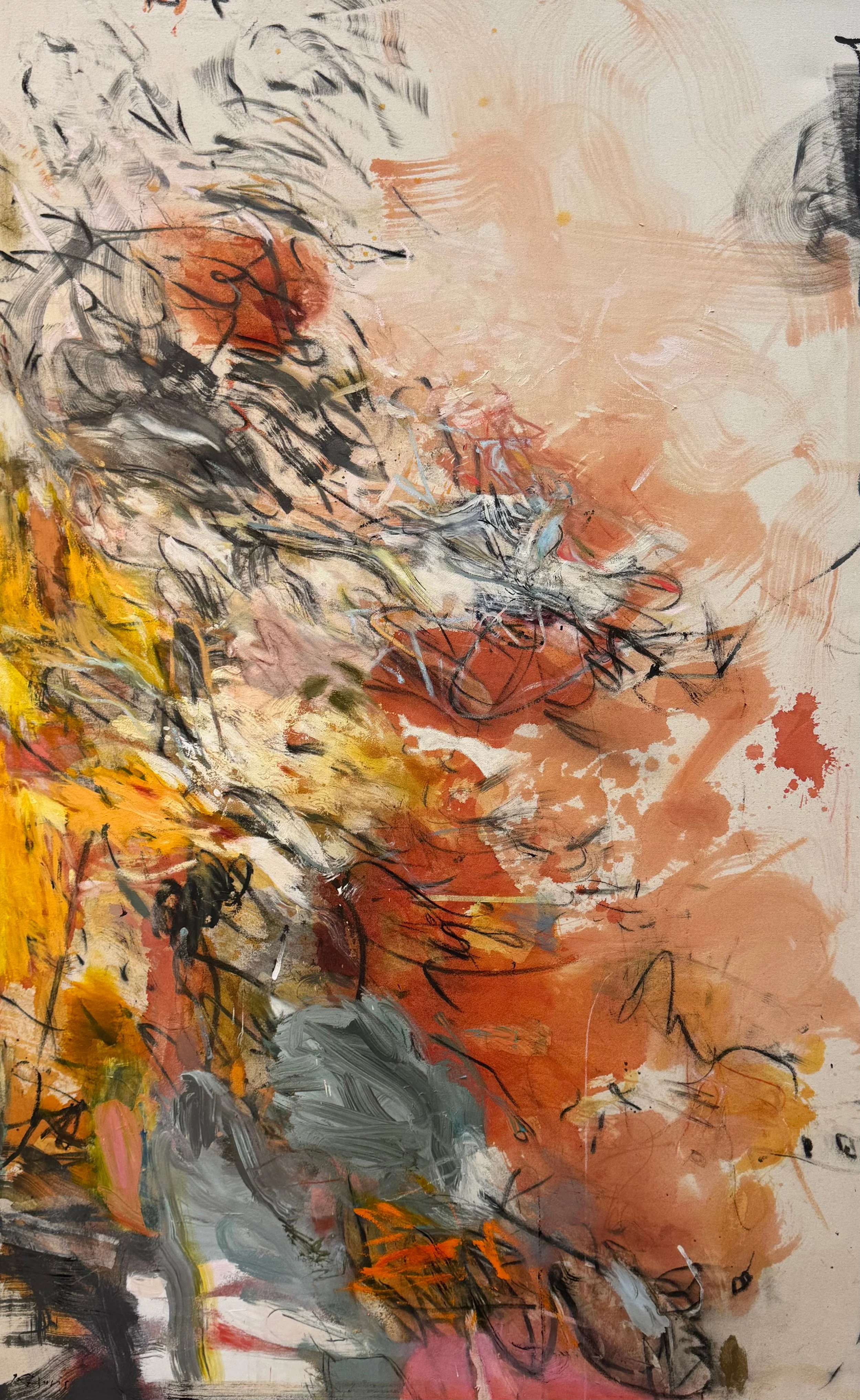 DAYS LIKE THESE 64 x 40"
Mixed media on unprimed canvas