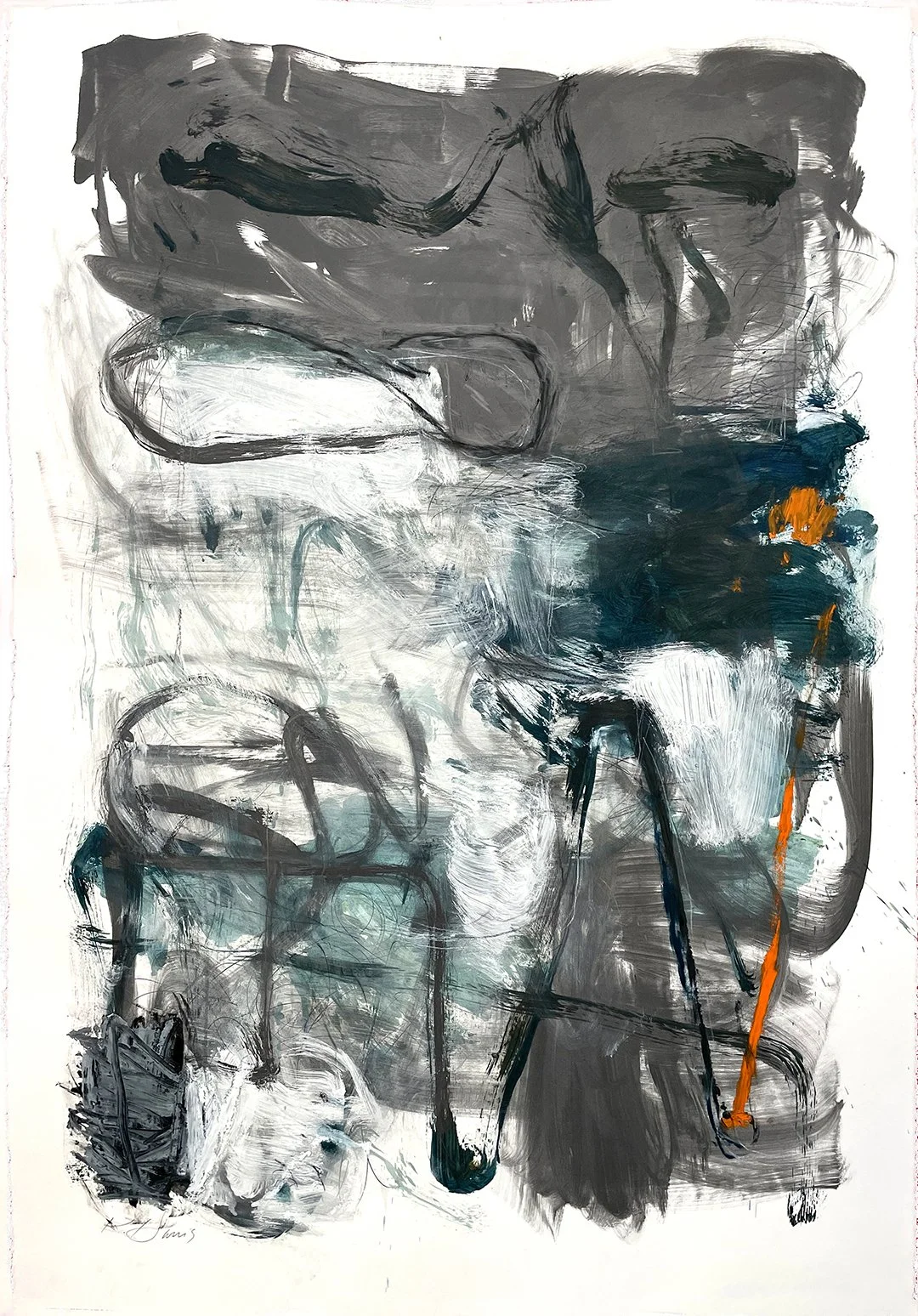 VOLCANO 40" X 33"
Mixed media on paper