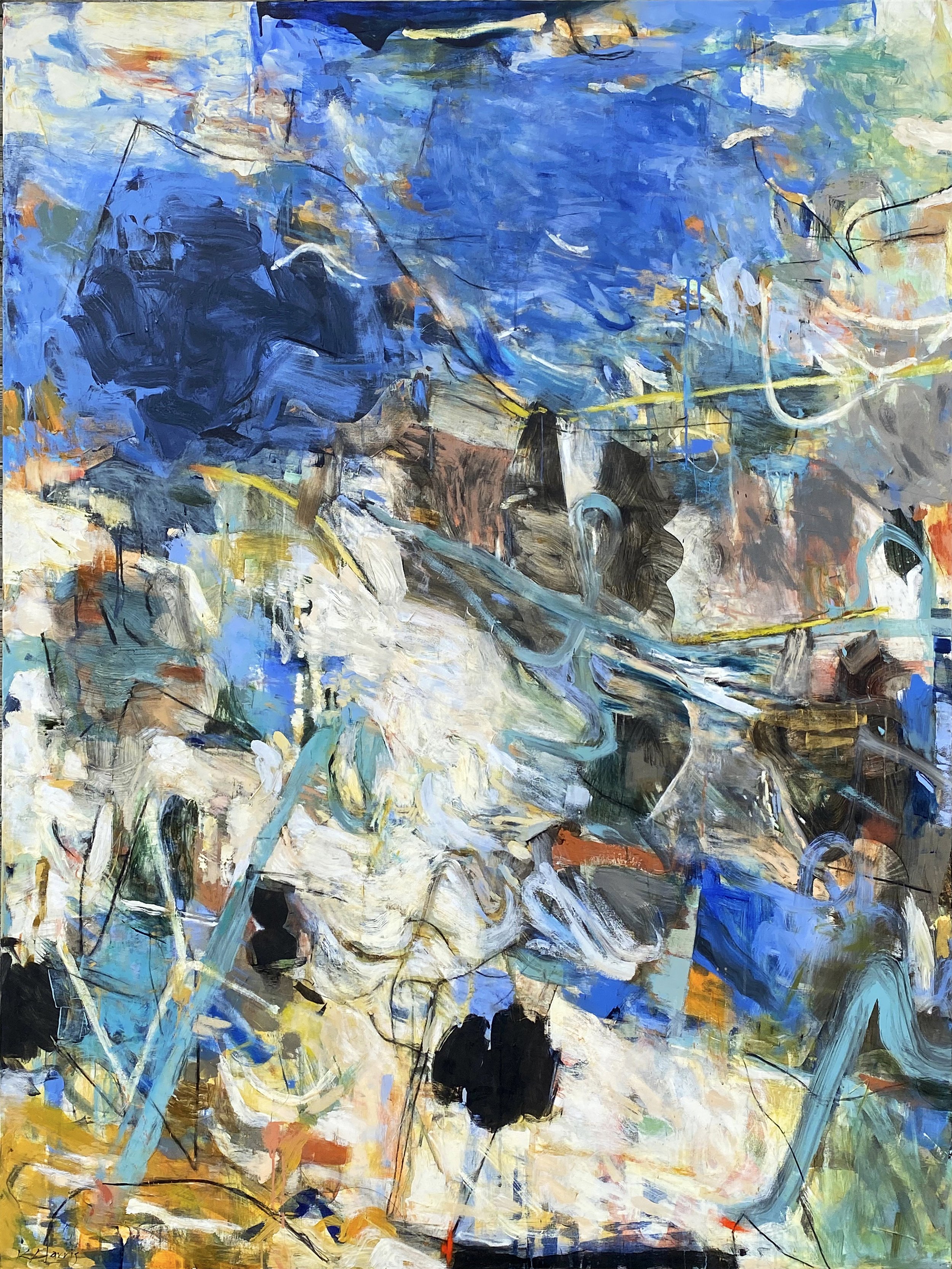 FLYING LOW 80" x 60"
Mixed media on canvas  
(SOLD)
