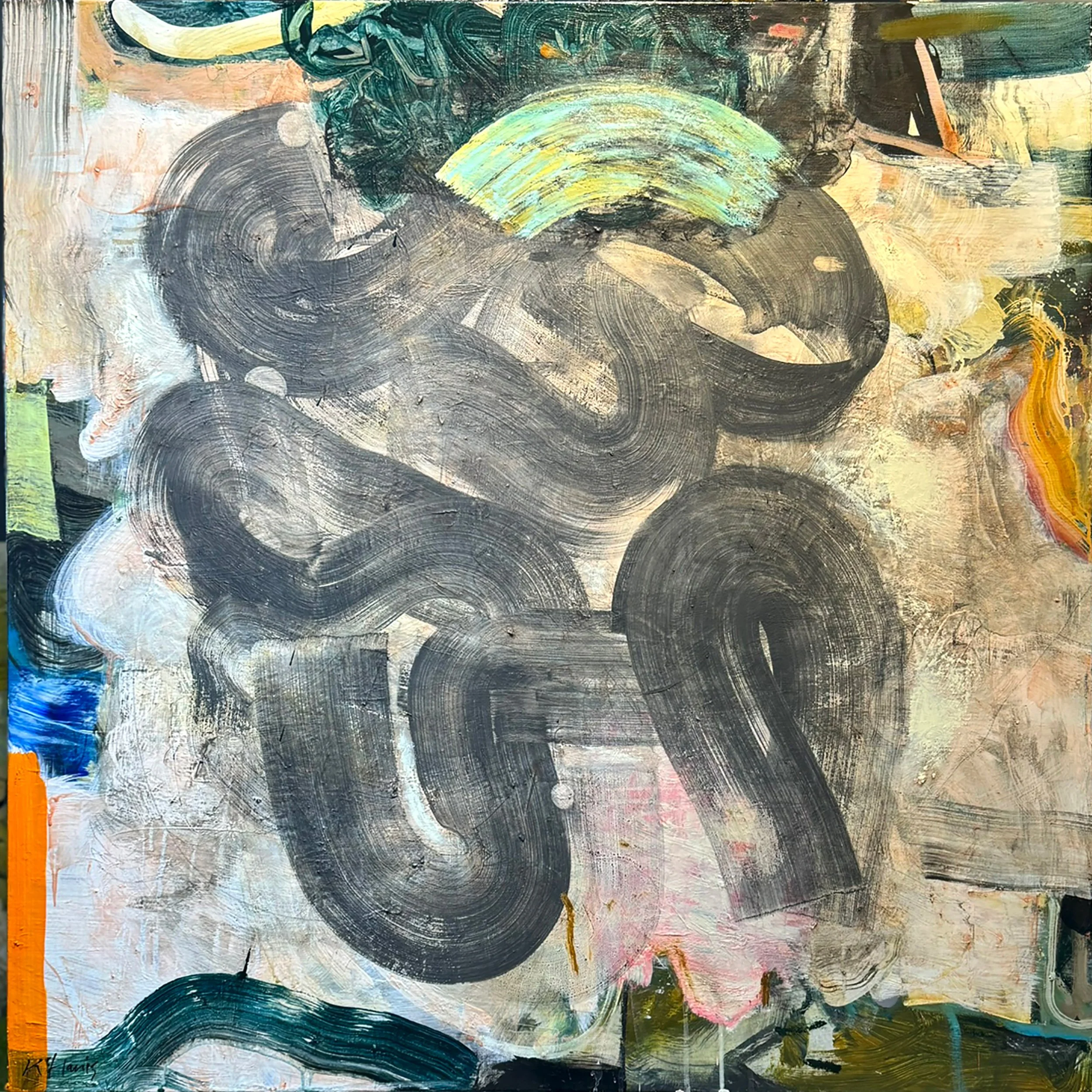 WIND OVER THE MESA 36" X 36"
Graphite, oil & acrylic