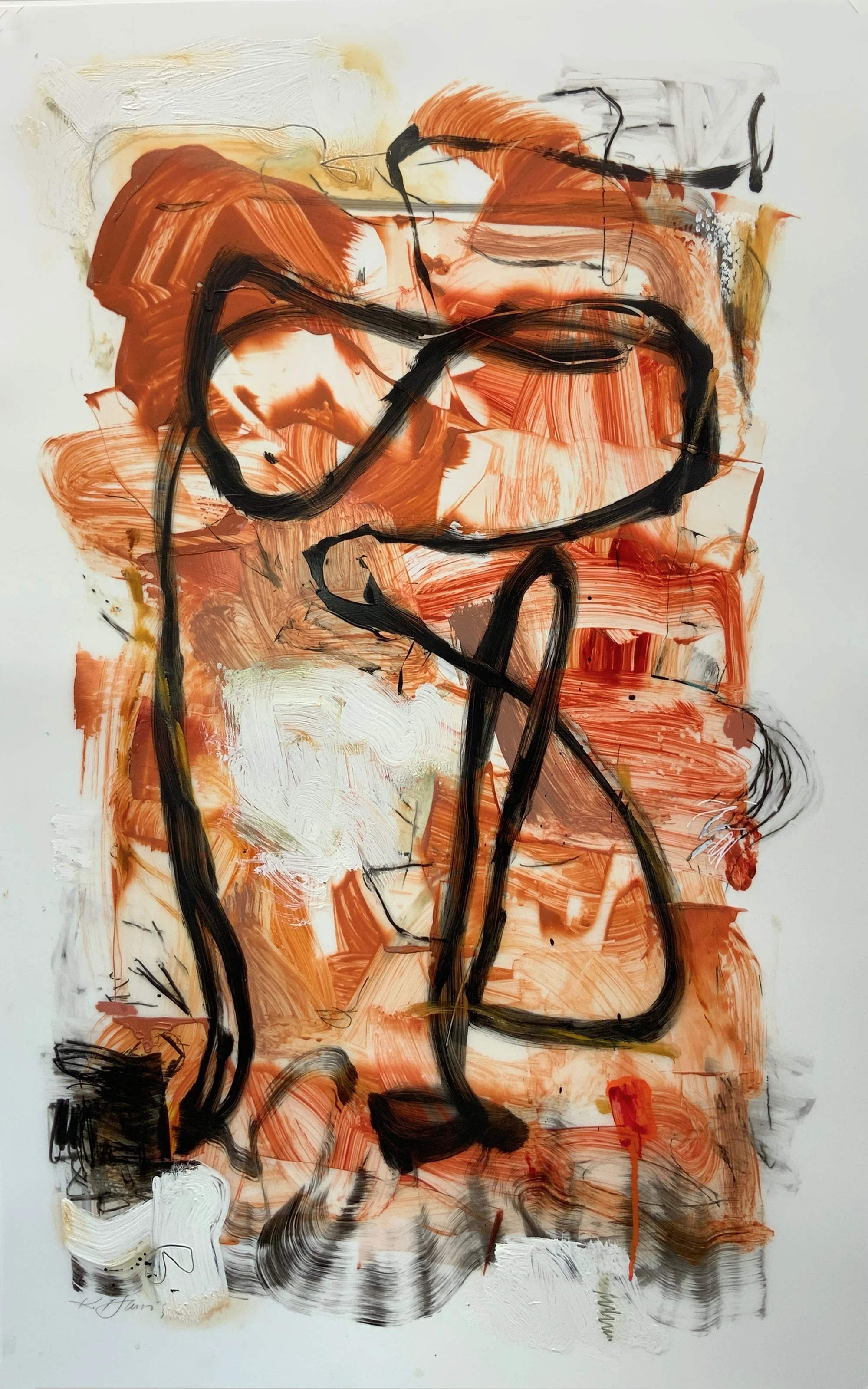 NIGHTHAWK 40" X 25" 
Mixed media on synthetic paper
(SOLD)