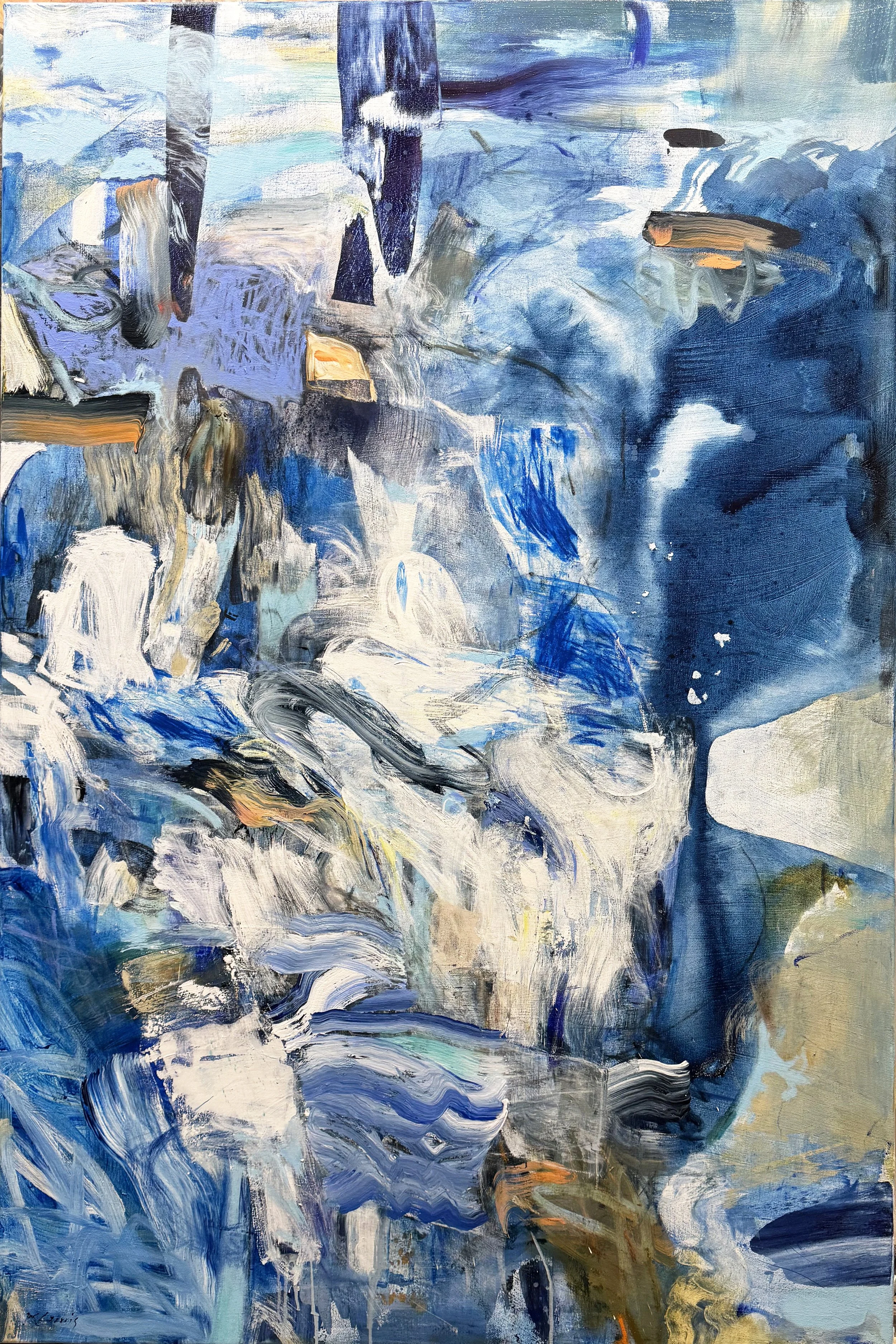 BOUNDARY WATERS 60" x 40"
Mixed media on canvas