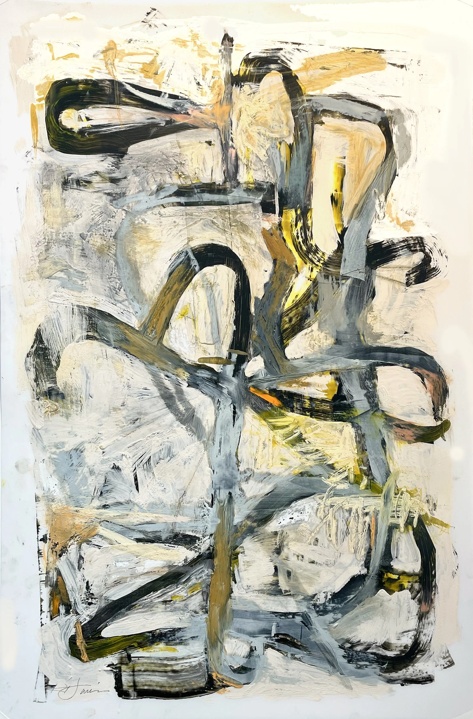 HAYWIRE 35" X 23"
Mixed media on paper