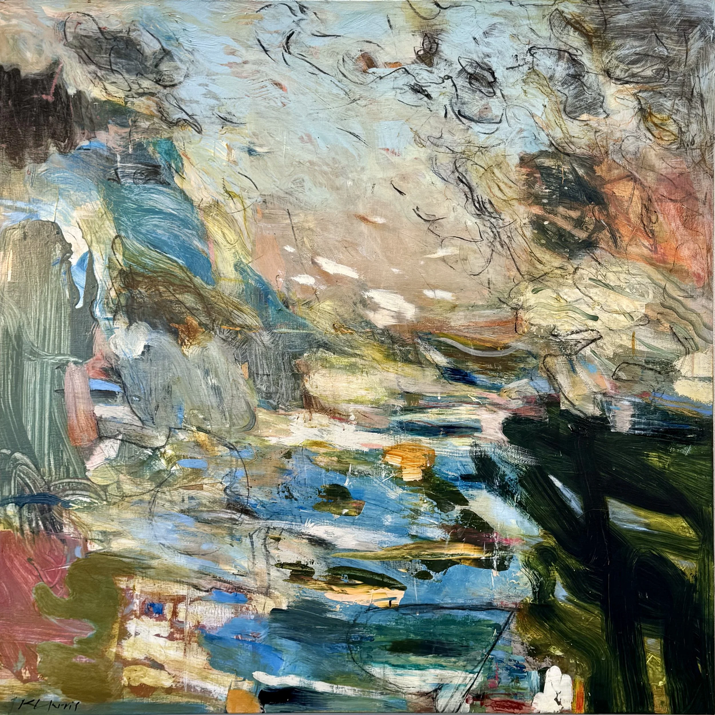 ELSEWHERE 40" X 40"
Mixed media on linen