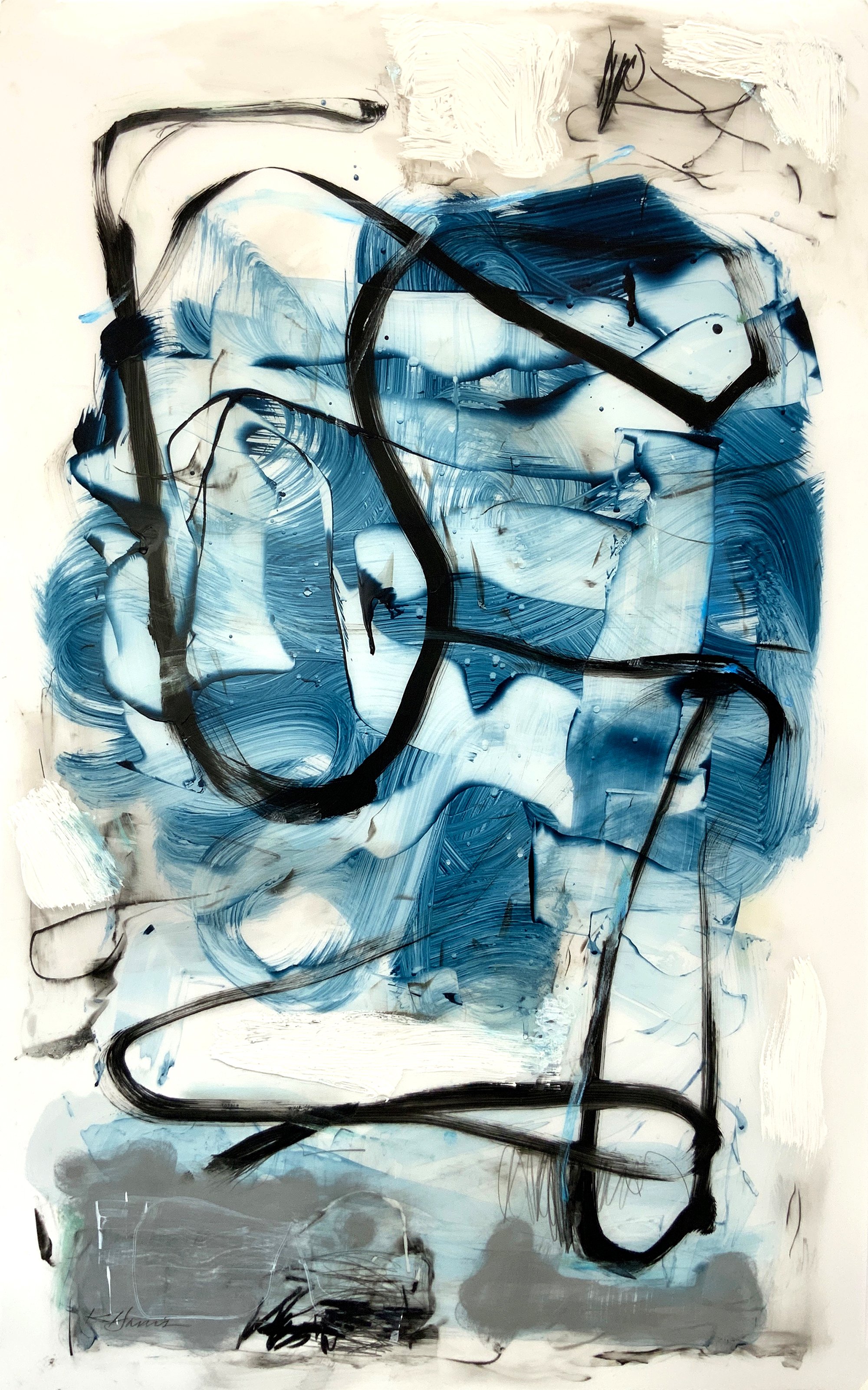 CLIFF SWALLOW 40" X 25" 
Mixed media on synthetic paper
(SOLD)