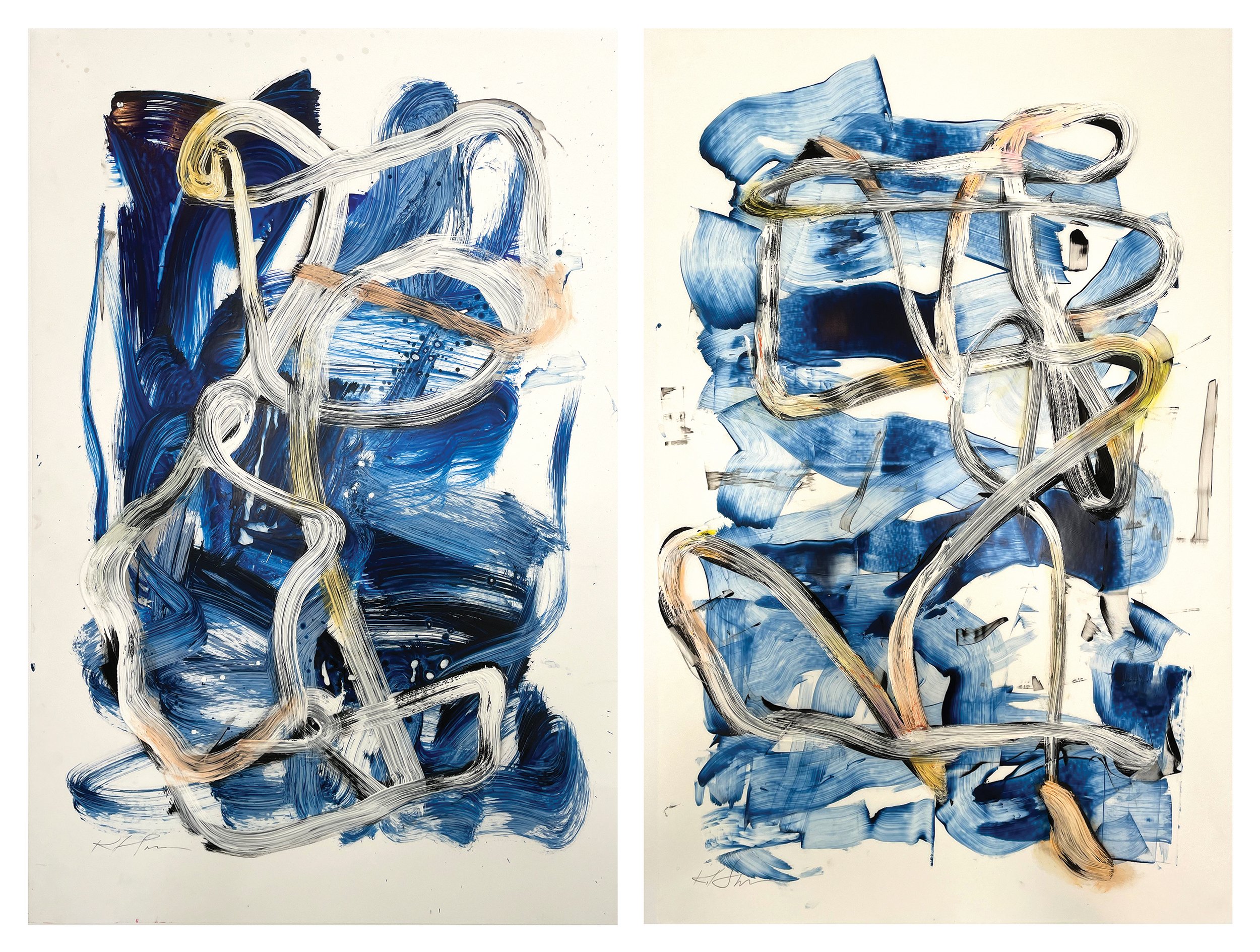 NO REASON, NO RHYME  35" X 50"  
Mixed media on paper
(SOLD)