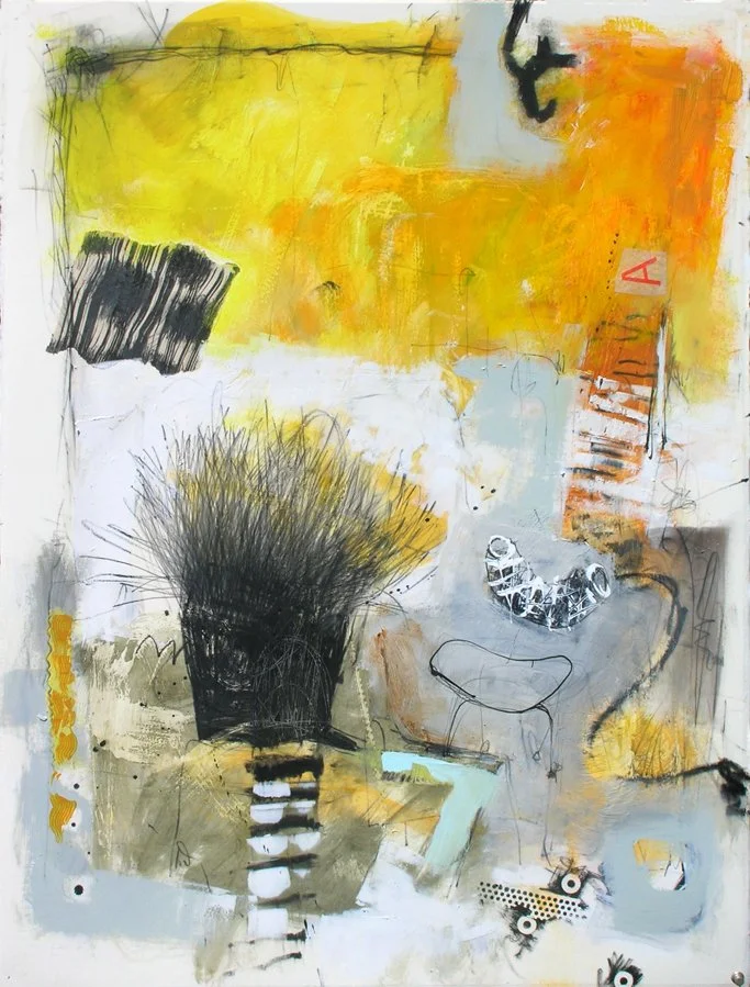 NOGUCHI'S CHAIR
Acrylic, collage and graphite on Arches paper