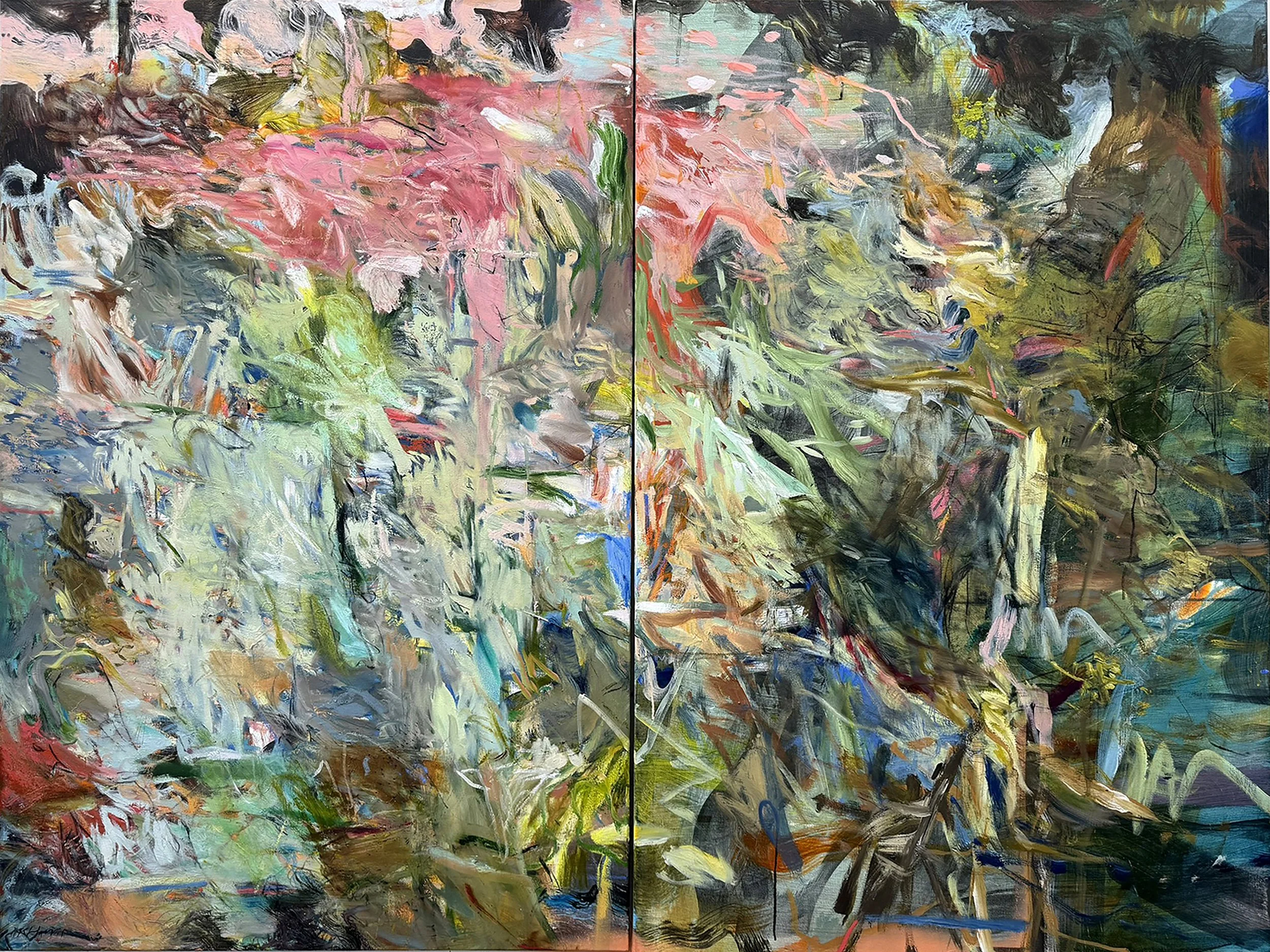 ABOVE ALL 60" X 80"
Diptych, Acrylic & oil on canvas