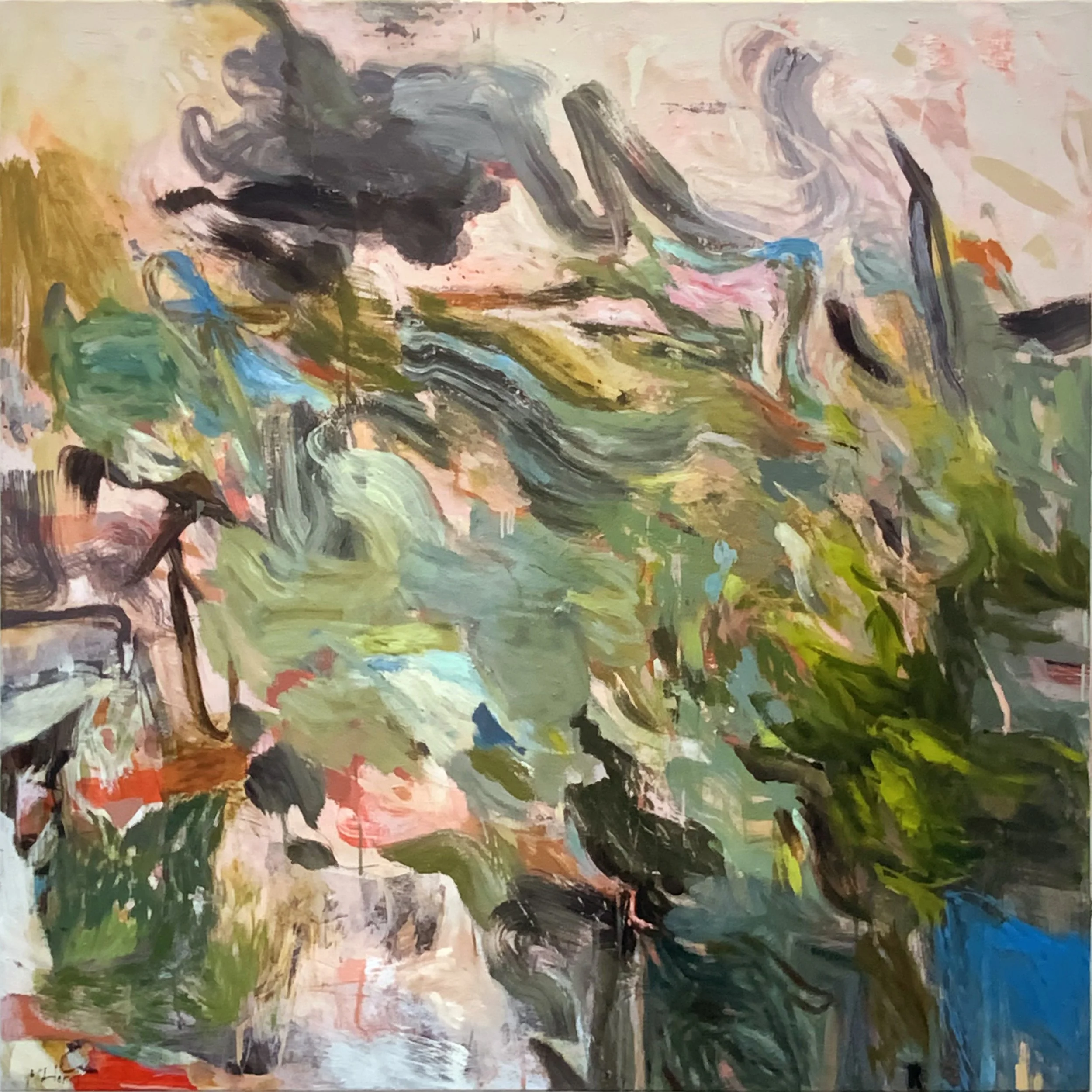 UNBECOMING 48" x 48"  
Mixed media on canvas
(SOLD)