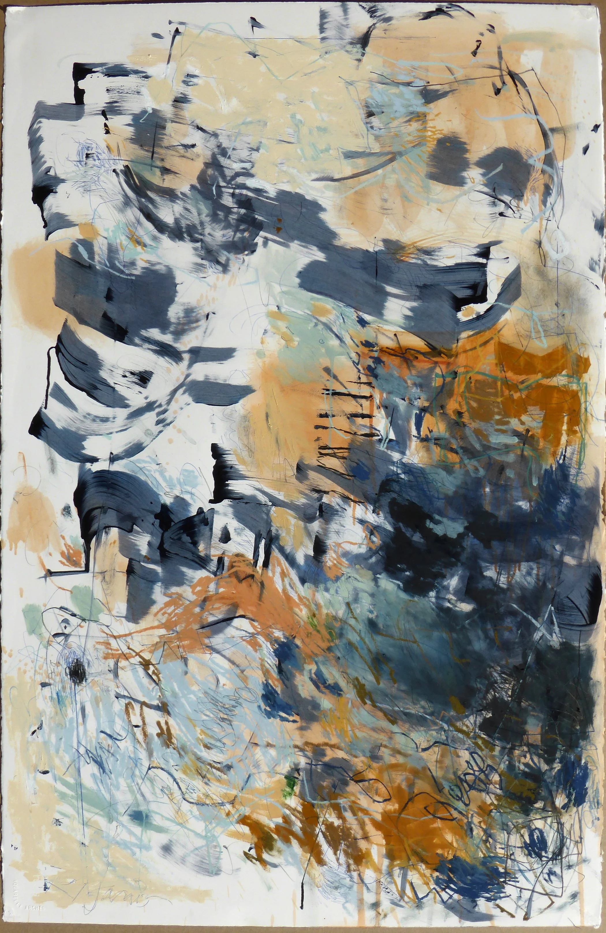 SANTA ANAS 40"X26" 
Mixed media on Arches paper