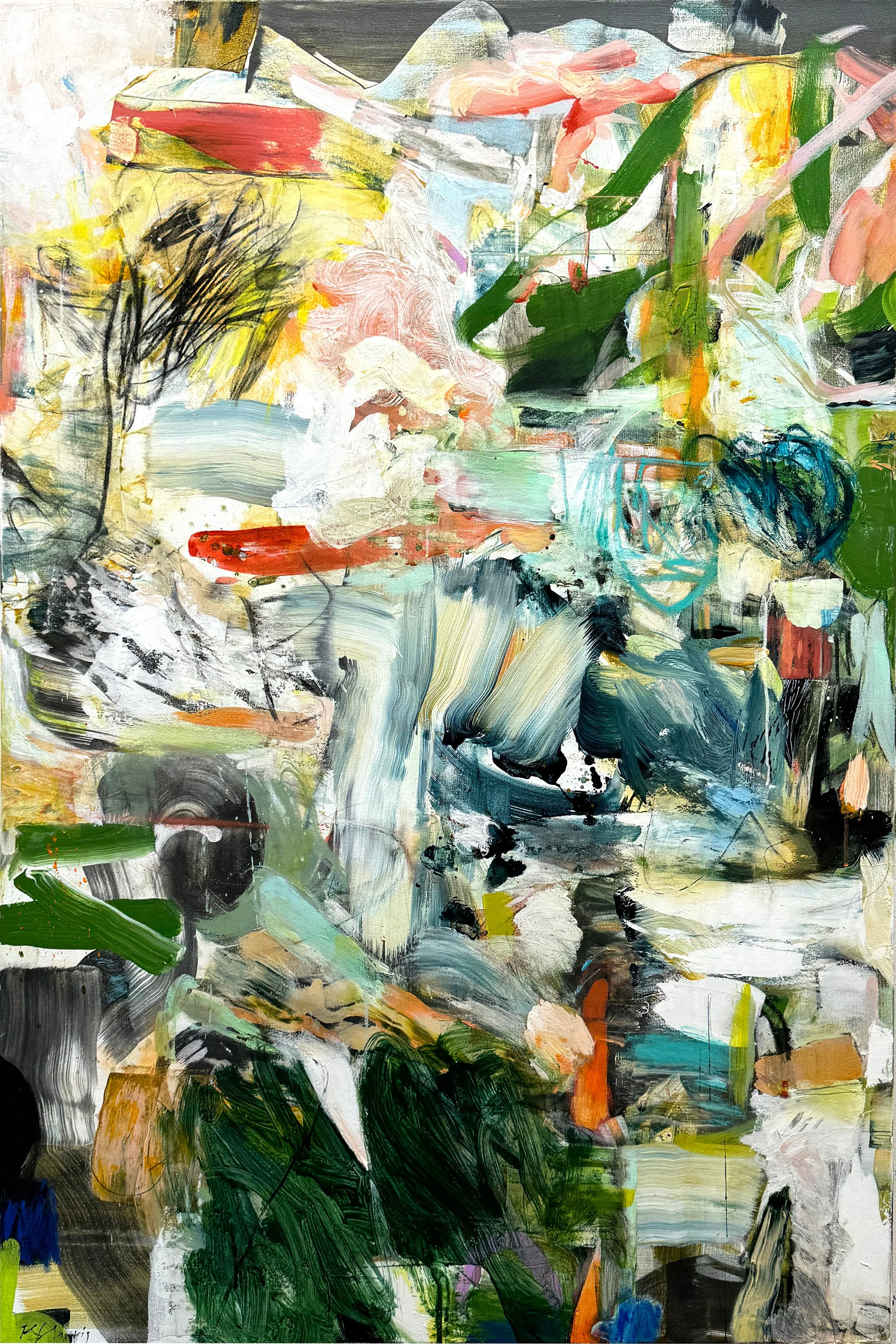 A PRAYER TO THE SEA 60" x 48" 
Mixed media on canvas
(SOLD)