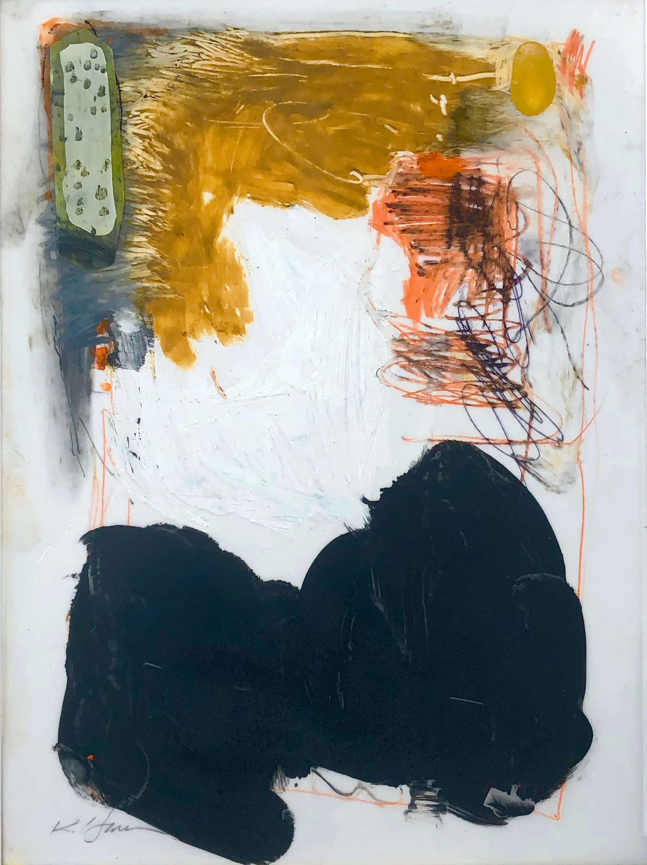 DRAWING #12  12" X 9"  
Mixed media on synthetic paper
(SOLD)