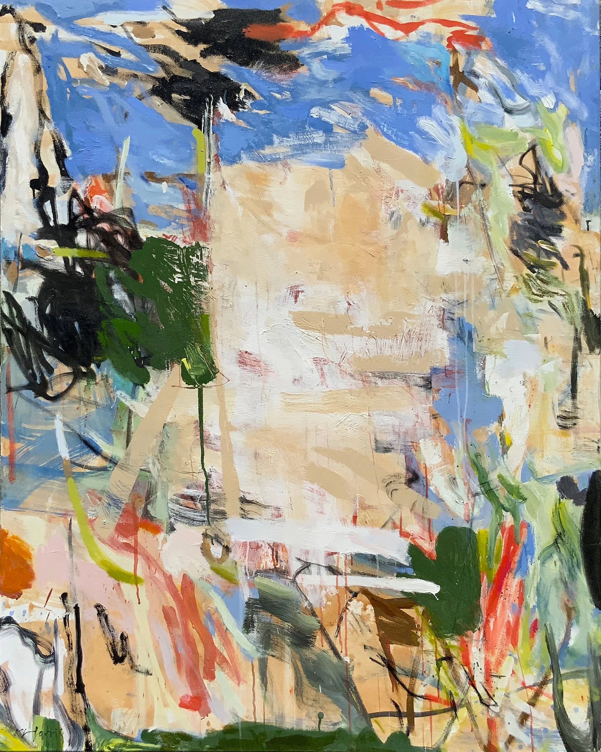 COOL, WET GRASS 60" X 48"
Acrylic, graffiti paint on canvas